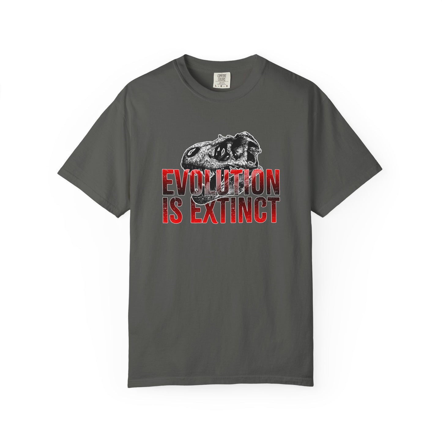 Evolution is Extinct Unisex Garment-Dyed T-shirt, Graphic Tee, Dinosaur Shirt, Casual Wear, Eco-Friendly Apparel, Birthday Gift