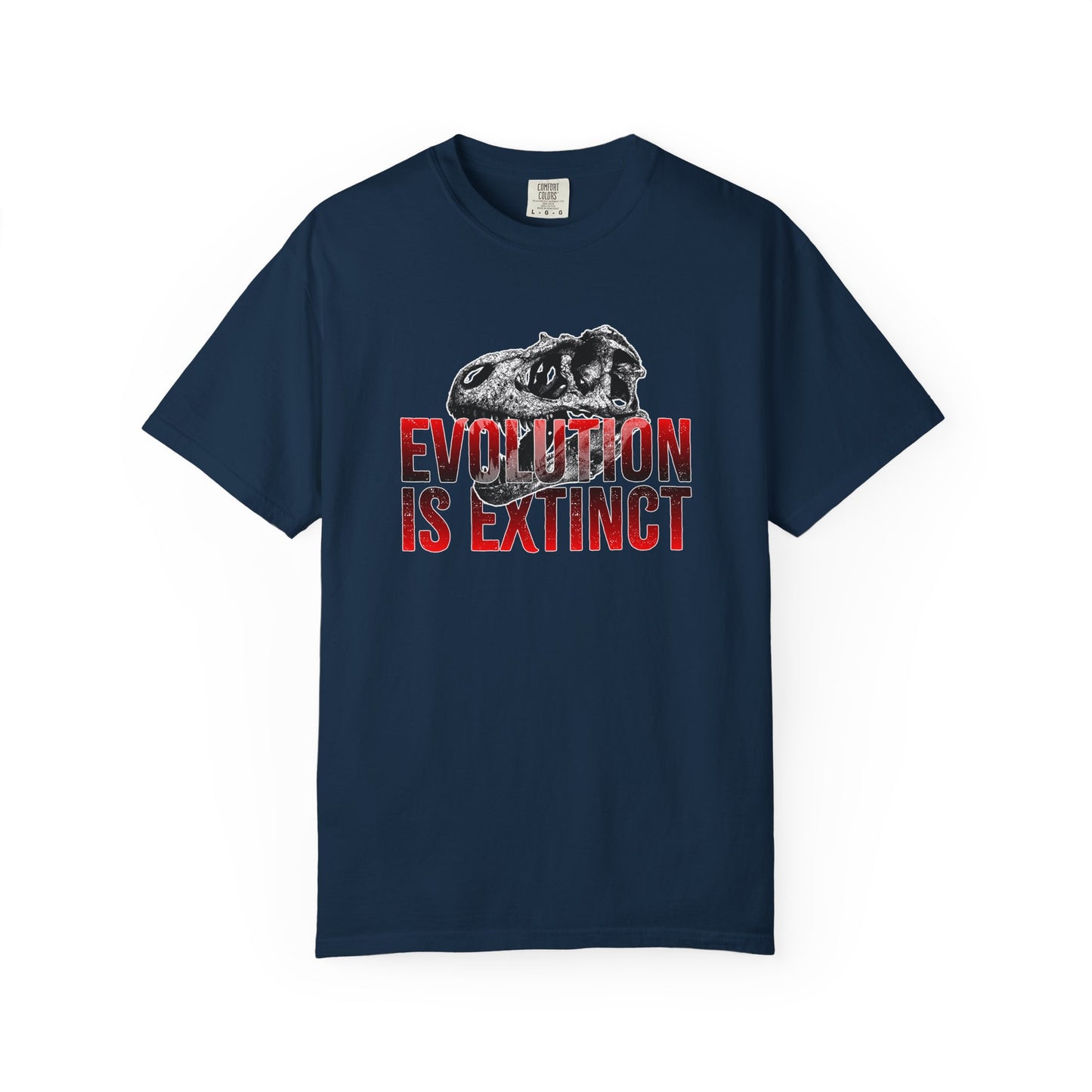 Evolution is Extinct Unisex Garment-Dyed T-shirt, Graphic Tee, Dinosaur Shirt, Casual Wear, Eco-Friendly Apparel, Birthday Gift