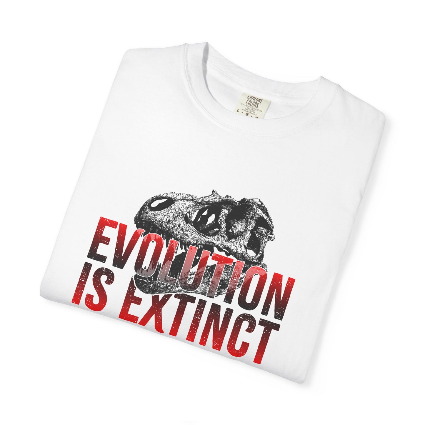 Evolution is Extinct Unisex Garment-Dyed T-shirt, Graphic Tee, Dinosaur Shirt, Casual Wear, Eco-Friendly Apparel, Birthday Gift