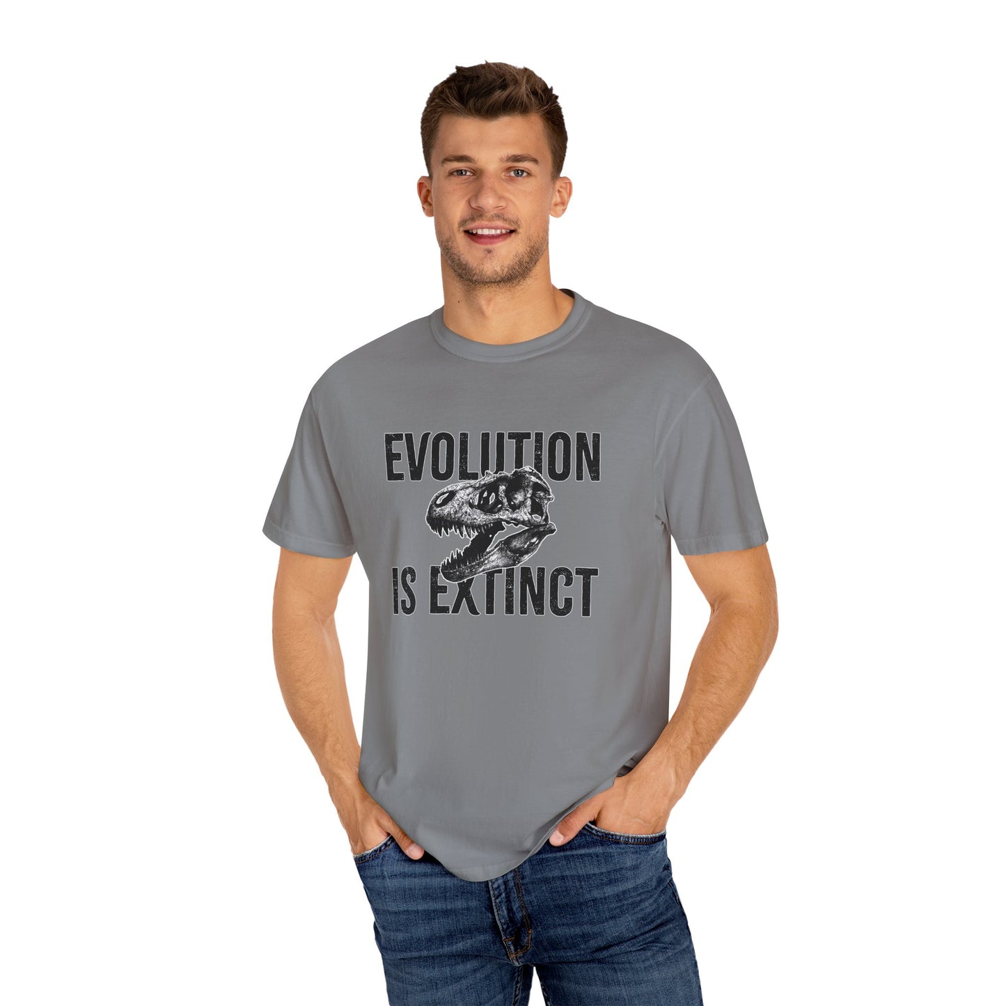 Unisex Evolution T-Shirt - Dinosaur Graphic Tee, Gift for Science Lovers, Casual Wear, Birthday Present, Eco-Friendly Fashion