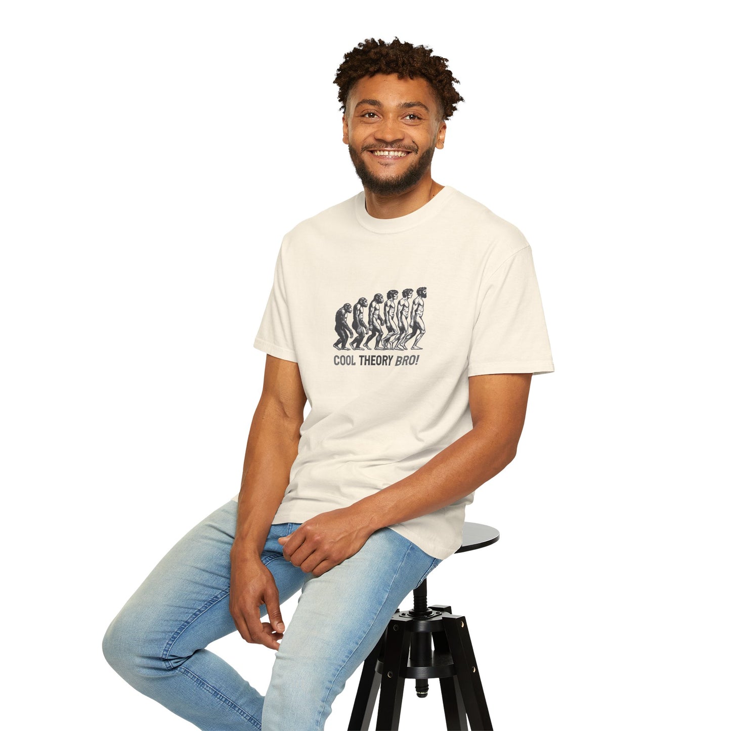 Cool Theory Bro Unisex Garment-Dyed T-shirt for Casual Vibes, Funny Science Shirt, Gift for Nerds, Graphic Tee