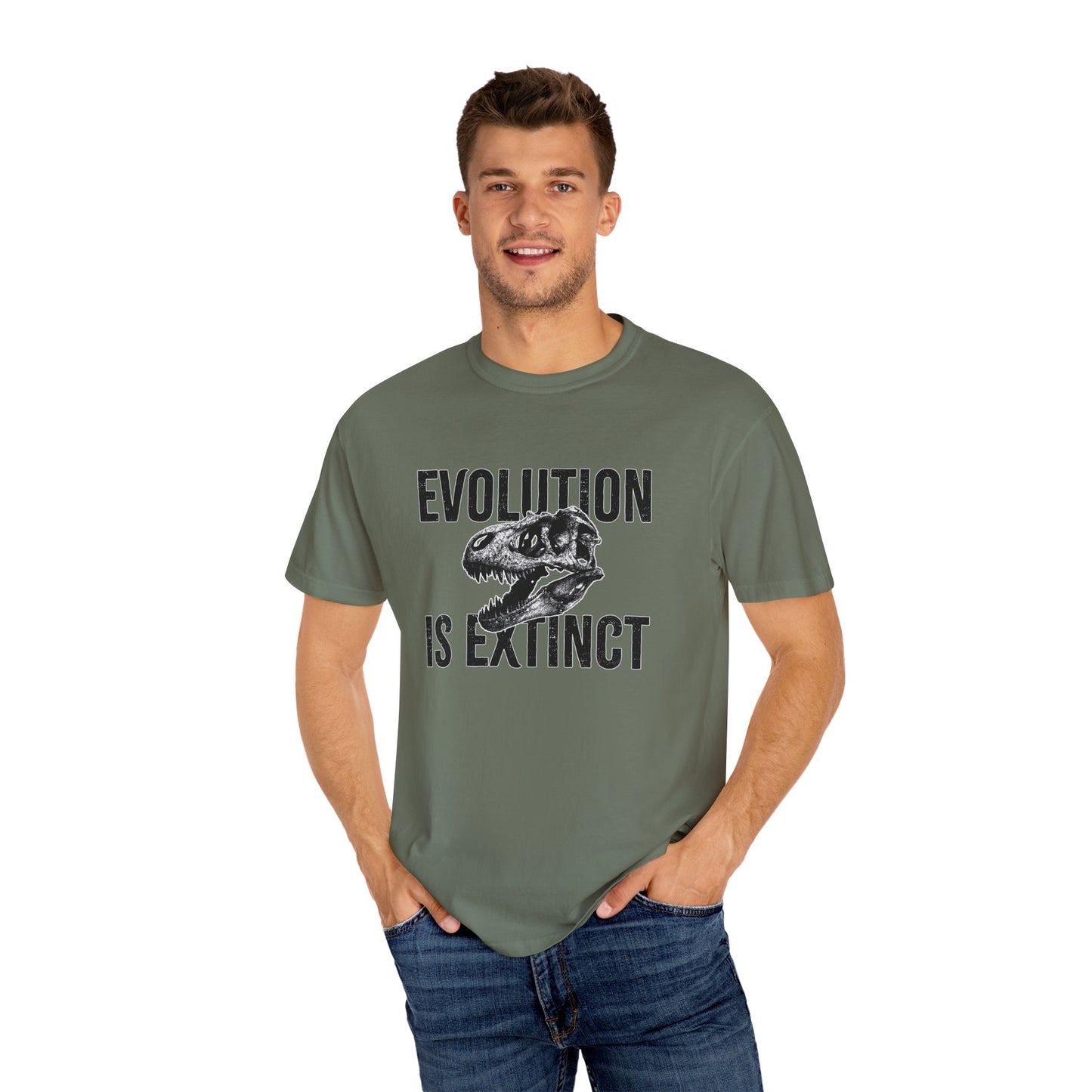 Unisex Evolution T-Shirt - Dinosaur Graphic Tee, Gift for Science Lovers, Casual Wear, Birthday Present, Eco-Friendly Fashion