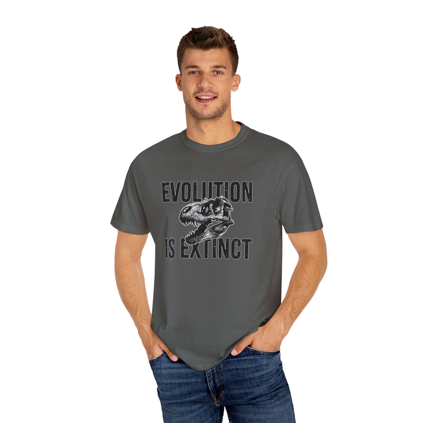 Unisex Evolution T-Shirt - Dinosaur Graphic Tee, Gift for Science Lovers, Casual Wear, Birthday Present, Eco-Friendly Fashion