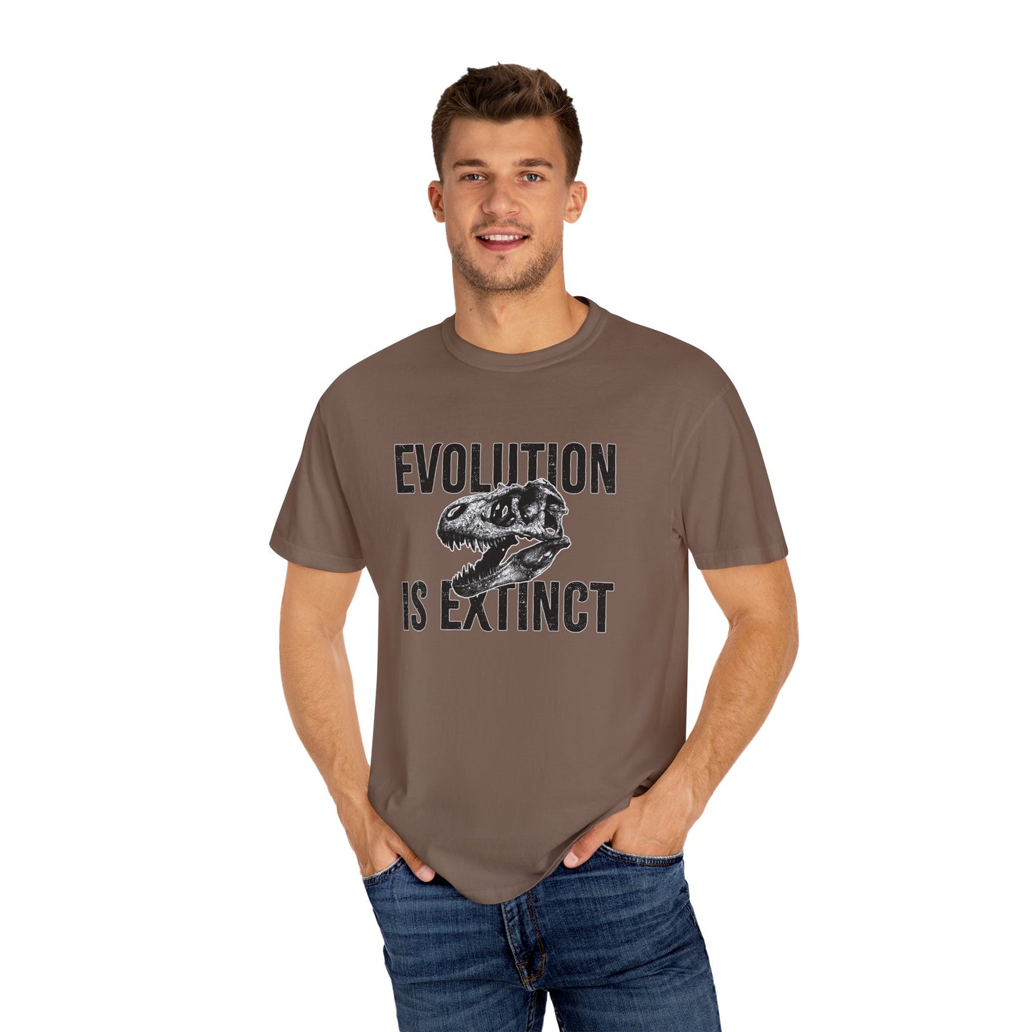 Unisex Evolution T-Shirt - Dinosaur Graphic Tee, Gift for Science Lovers, Casual Wear, Birthday Present, Eco-Friendly Fashion