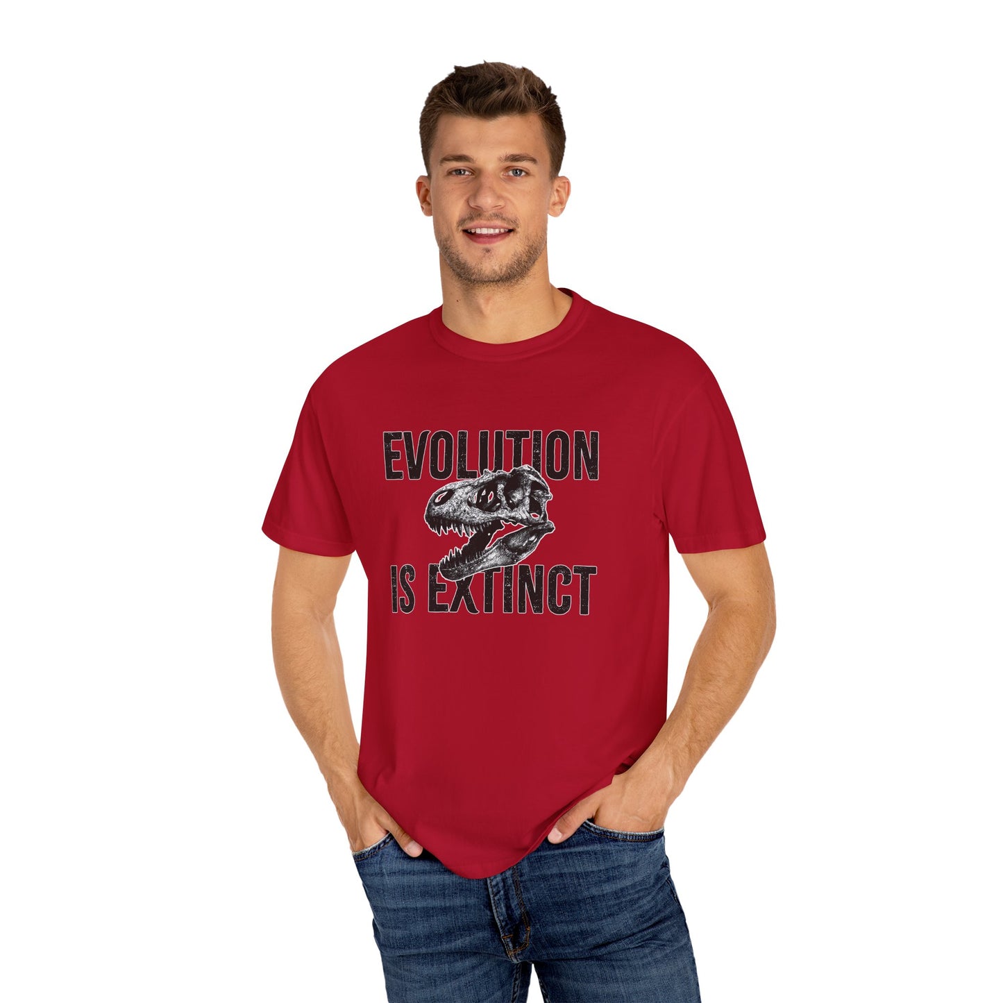 Unisex Evolution T-Shirt - Dinosaur Graphic Tee, Gift for Science Lovers, Casual Wear, Birthday Present, Eco-Friendly Fashion