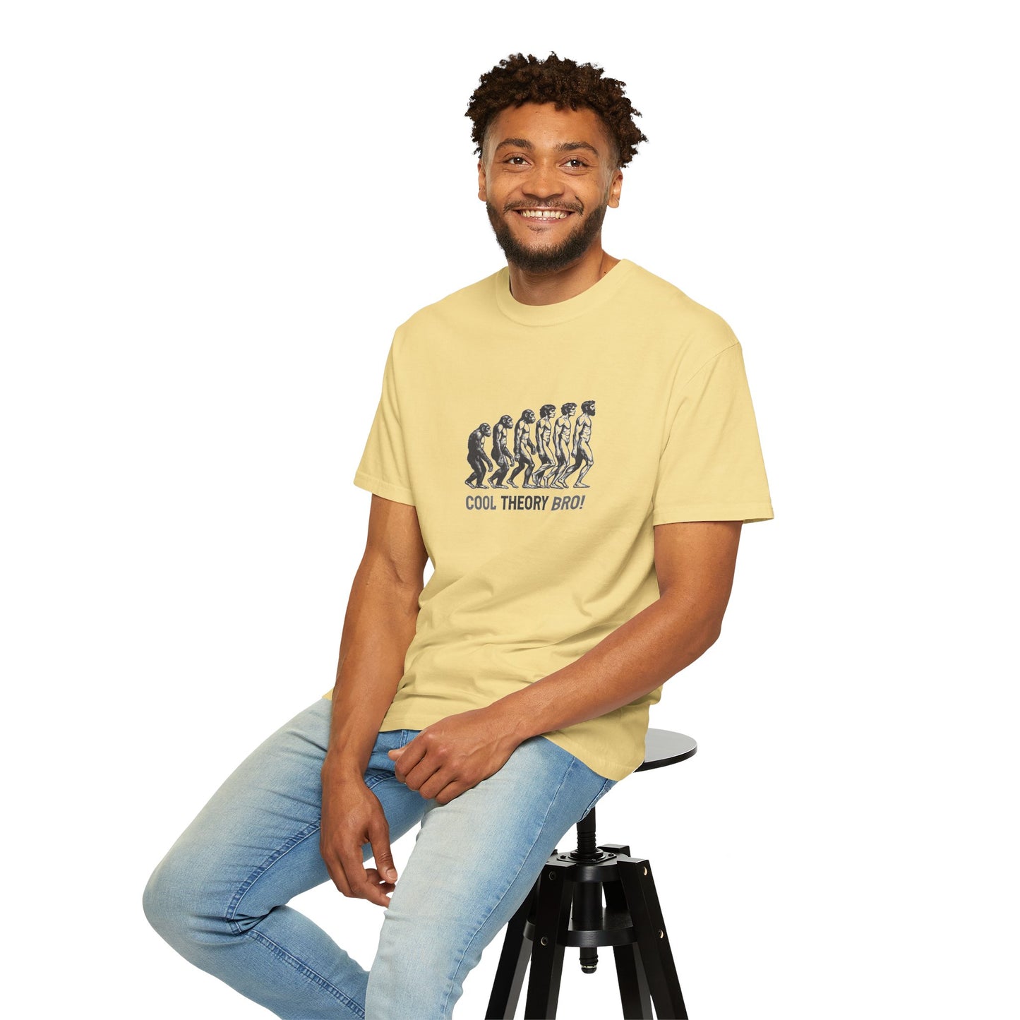 Cool Theory Bro Unisex Garment-Dyed T-shirt for Casual Vibes, Funny Science Shirt, Gift for Nerds, Graphic Tee