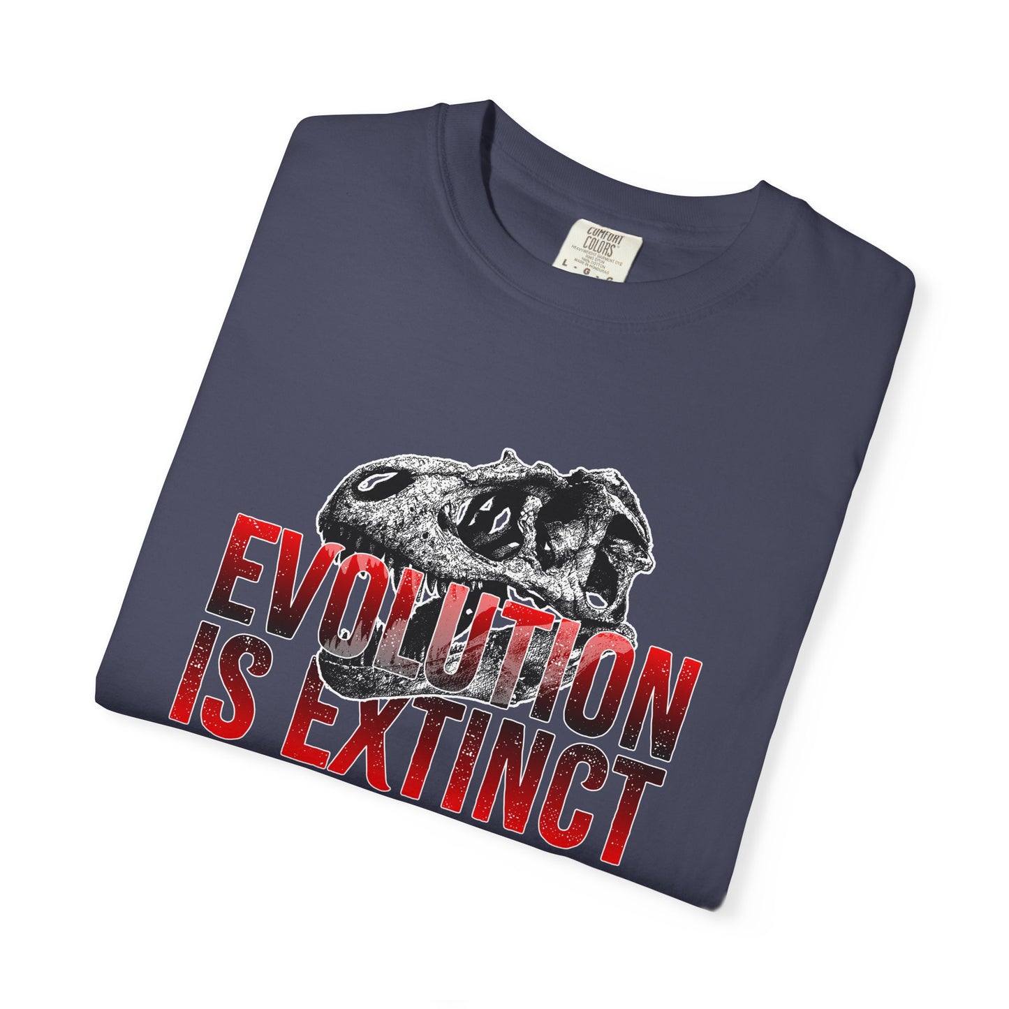 Evolution is Extinct Unisex Garment-Dyed T-shirt, Graphic Tee, Dinosaur Shirt, Casual Wear, Eco-Friendly Apparel, Birthday Gift