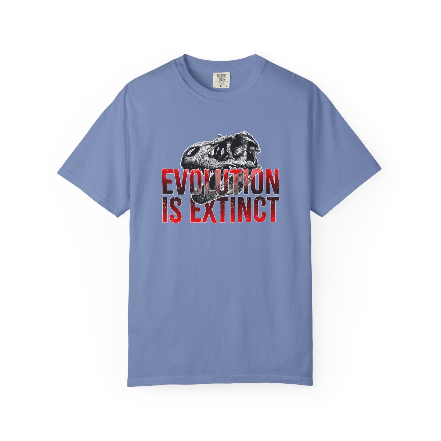 Evolution is Extinct Unisex Garment-Dyed T-shirt, Graphic Tee, Dinosaur Shirt, Casual Wear, Eco-Friendly Apparel, Birthday Gift