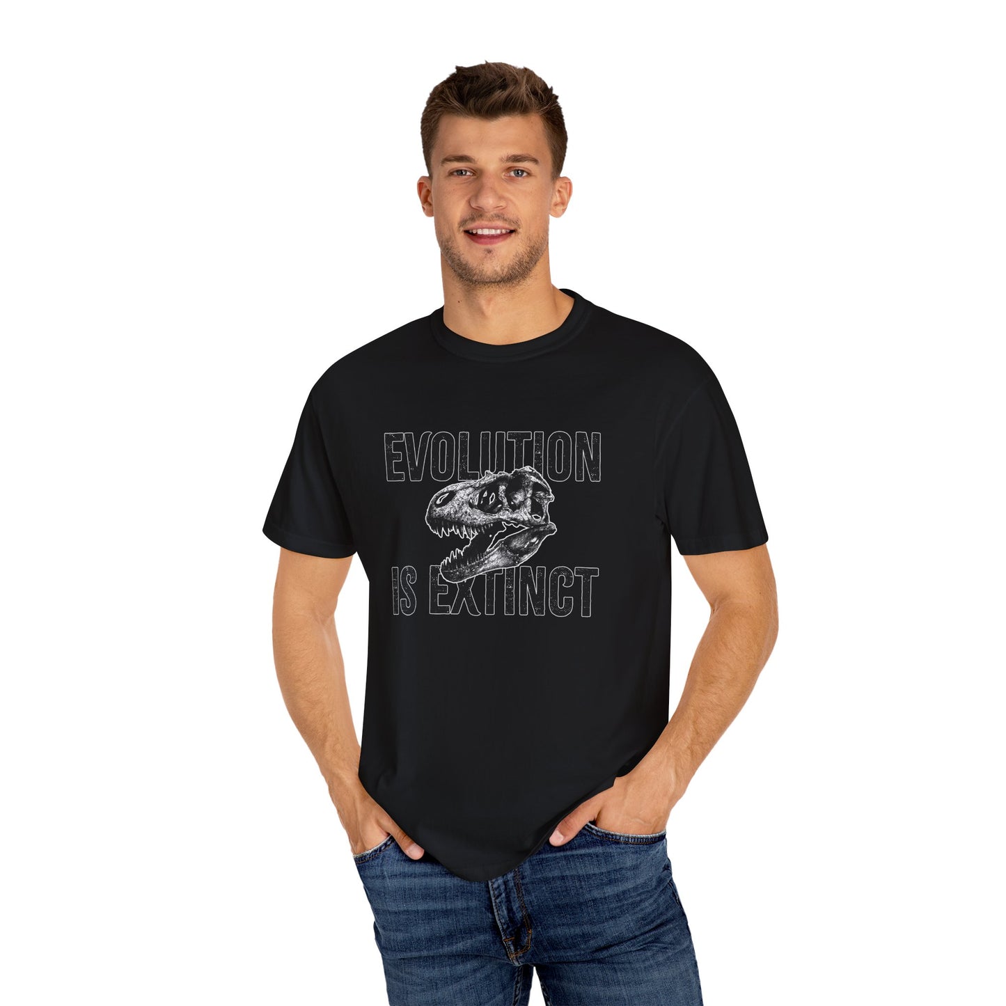 Unisex Evolution T-Shirt - Dinosaur Graphic Tee, Gift for Science Lovers, Casual Wear, Birthday Present, Eco-Friendly Fashion