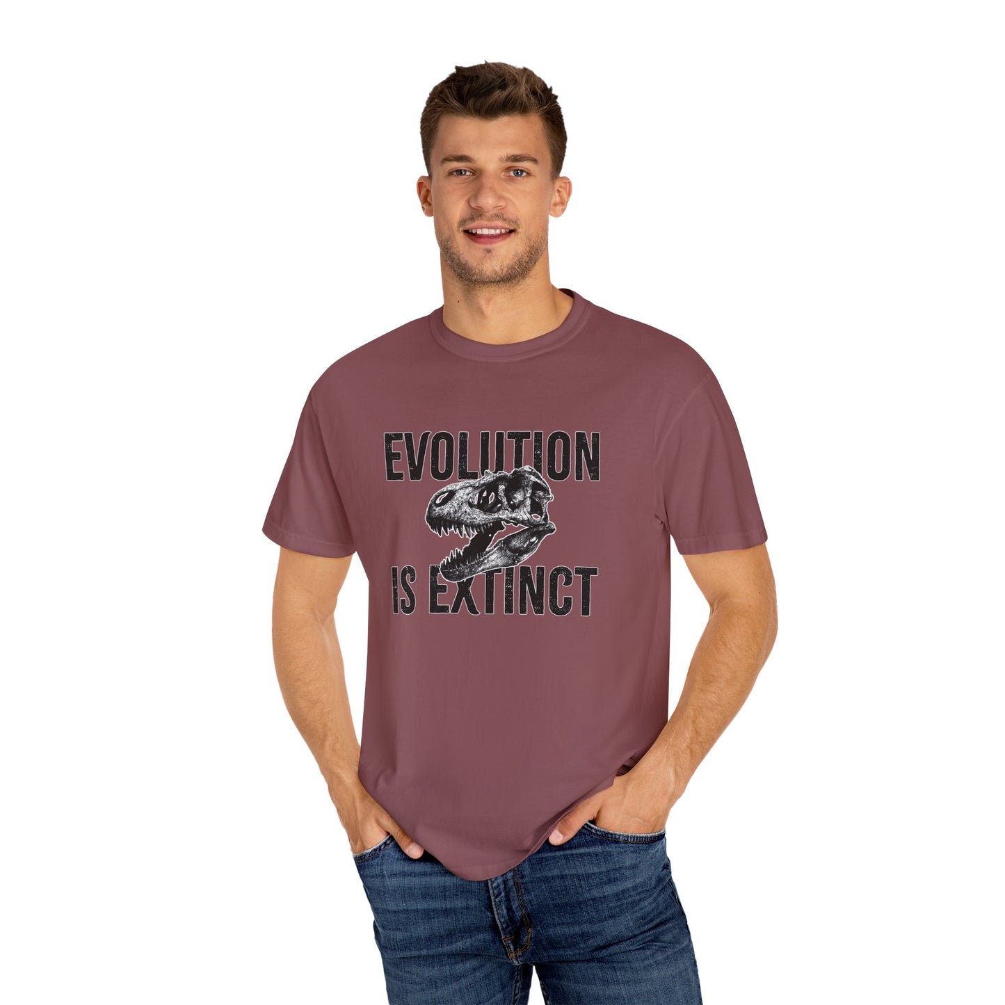 Unisex Evolution T-Shirt - Dinosaur Graphic Tee, Gift for Science Lovers, Casual Wear, Birthday Present, Eco-Friendly Fashion