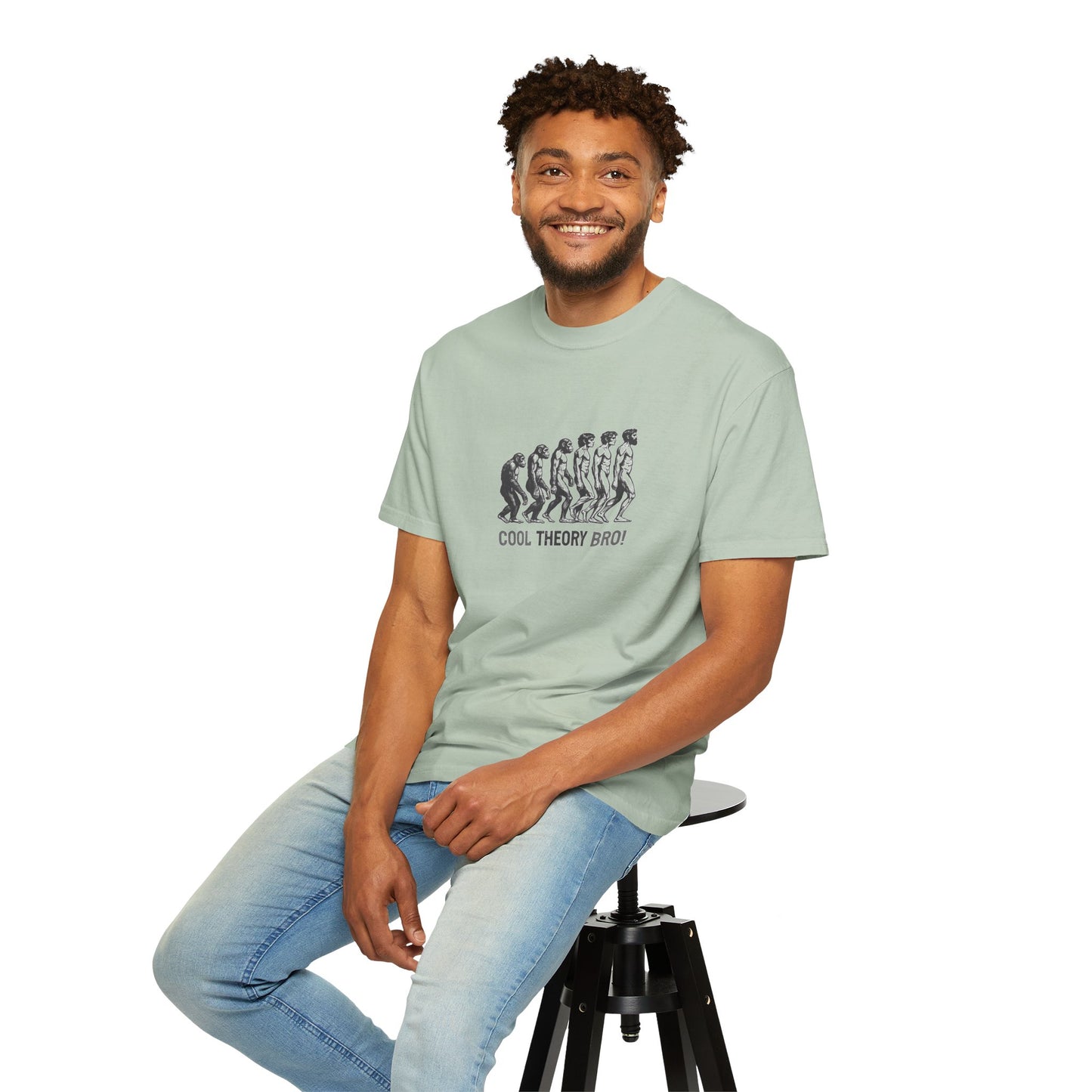 Cool Theory Bro Unisex Garment-Dyed T-shirt for Casual Vibes, Funny Science Shirt, Gift for Nerds, Graphic Tee
