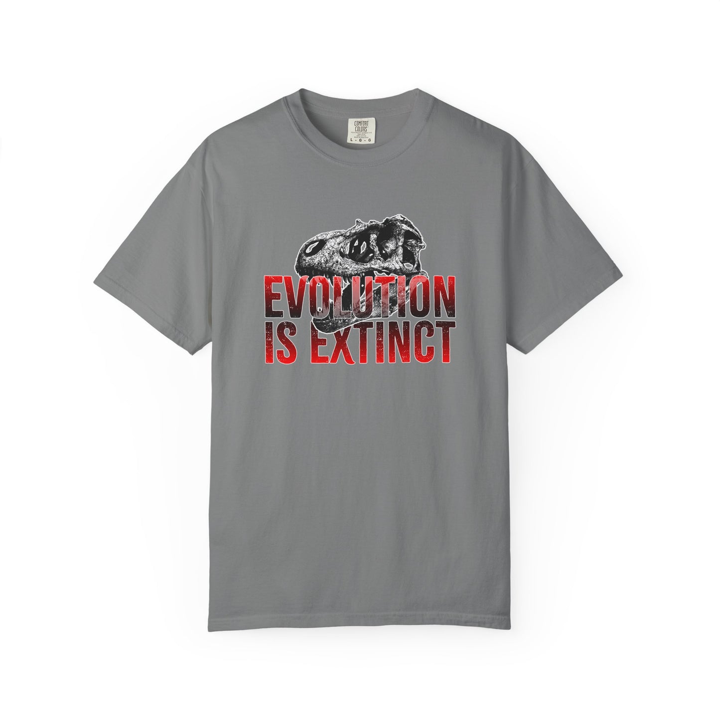 Evolution is Extinct Unisex Garment-Dyed T-shirt, Graphic Tee, Dinosaur Shirt, Casual Wear, Eco-Friendly Apparel, Birthday Gift
