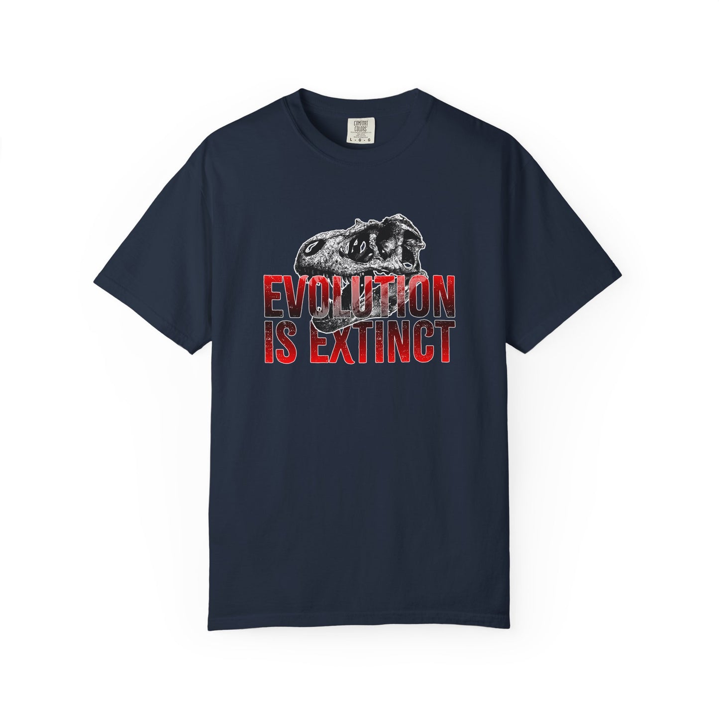 Evolution is Extinct Unisex Garment-Dyed T-shirt, Graphic Tee, Dinosaur Shirt, Casual Wear, Eco-Friendly Apparel, Birthday Gift