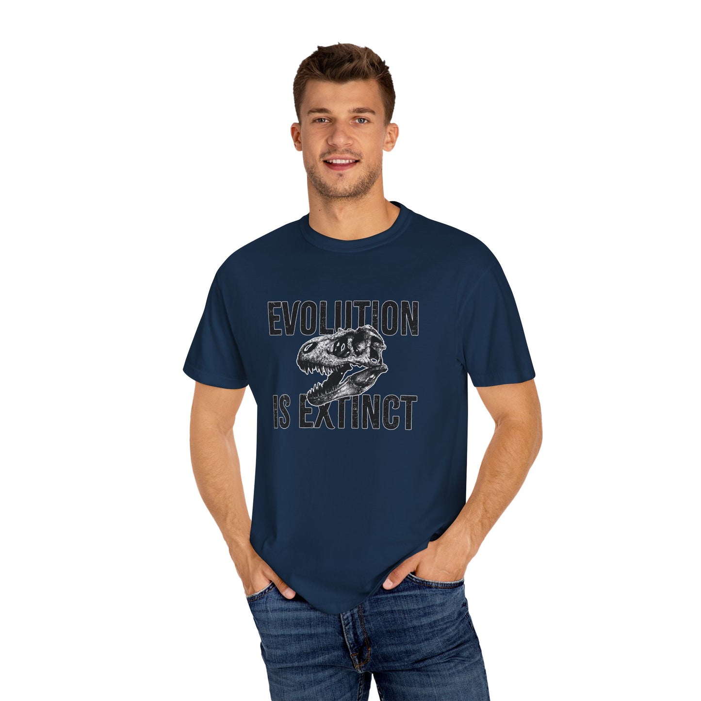 Unisex Evolution T-Shirt - Dinosaur Graphic Tee, Gift for Science Lovers, Casual Wear, Birthday Present, Eco-Friendly Fashion