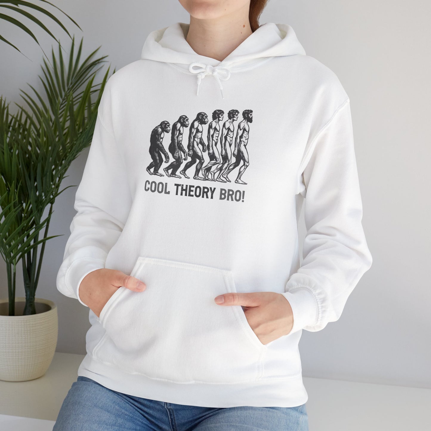 Cool Theory Bro! Unisex Heavy Blend Hooded Sweatshirt, Funny Sweatshirt, Geeky Gift, Casual Wear, Evolution Hoodie, Gift for Friends