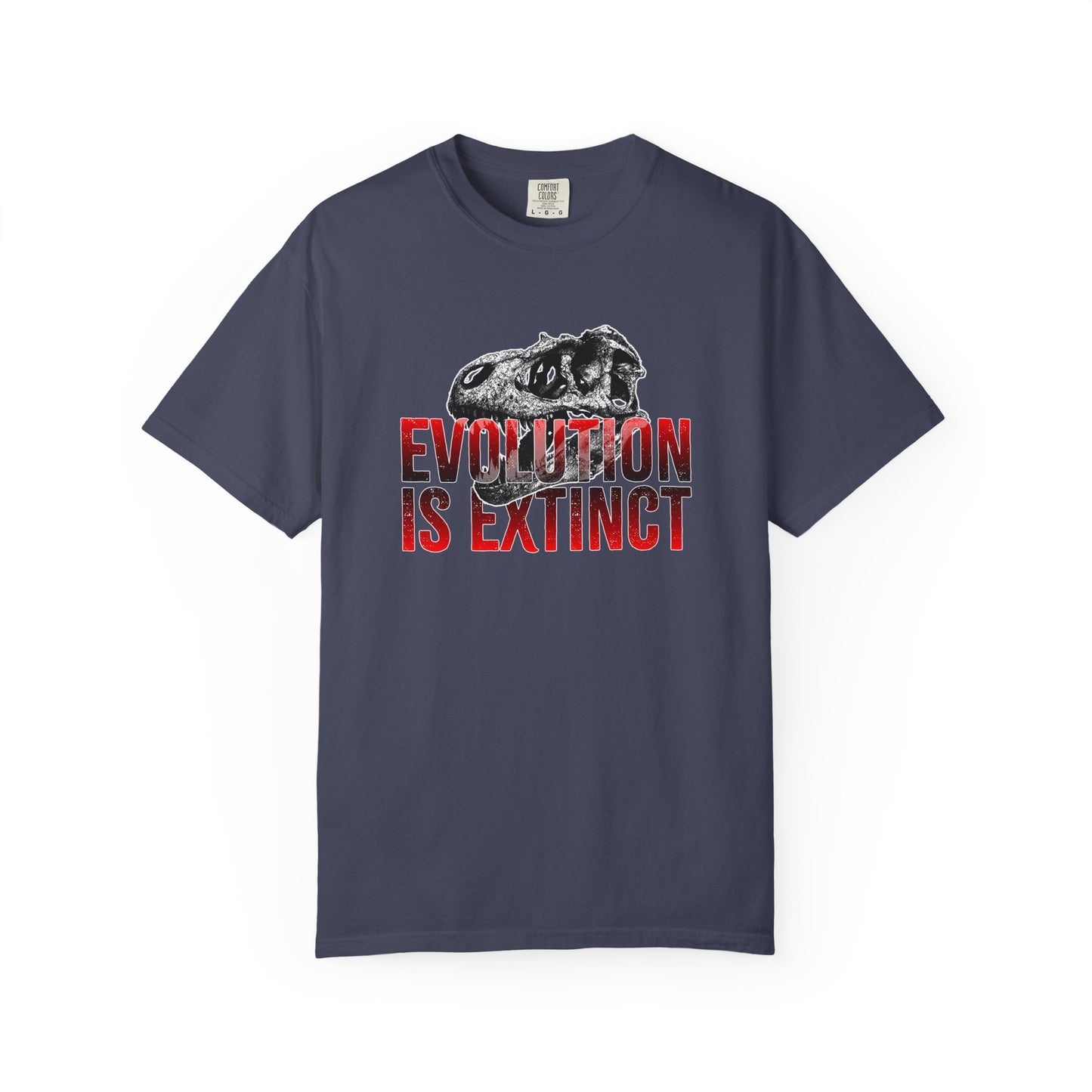 Evolution is Extinct Unisex Garment-Dyed T-shirt, Graphic Tee, Dinosaur Shirt, Casual Wear, Eco-Friendly Apparel, Birthday Gift