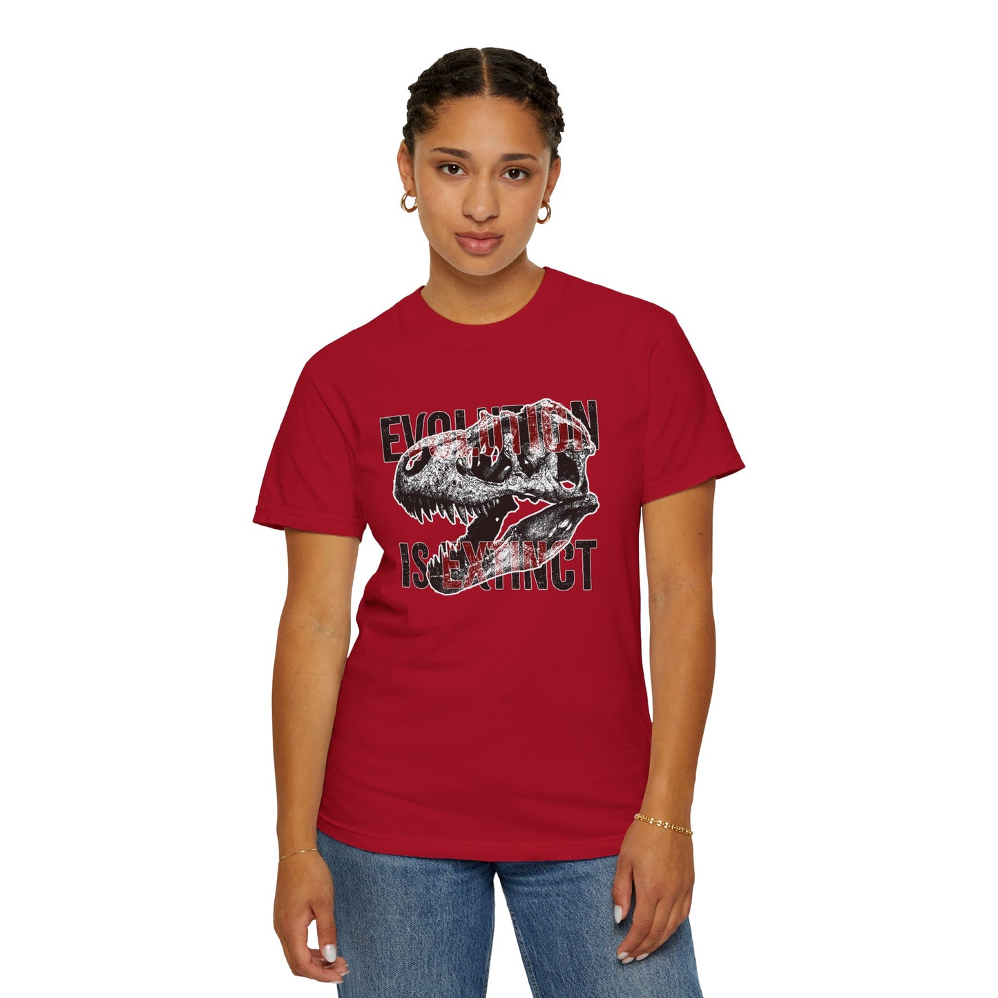 Evolution Is Extinct T-Shirt, Graphic Tee for Dinosaur Lovers, Perfect Gift for Birthdays, Eco-Friendly Casual Wear, Unisex Apparel