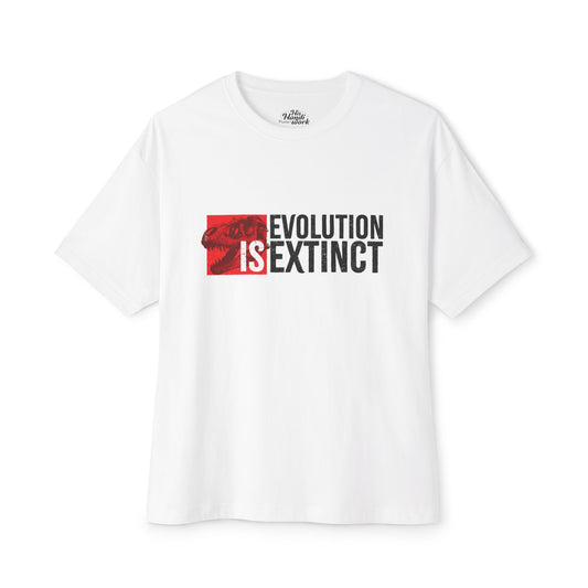 Evolution Is Extinct Unisex Oversized Boxy Tee, Graphic Tee, Casual Wear, Streetwear, Gift for Friends, Statement Shirt