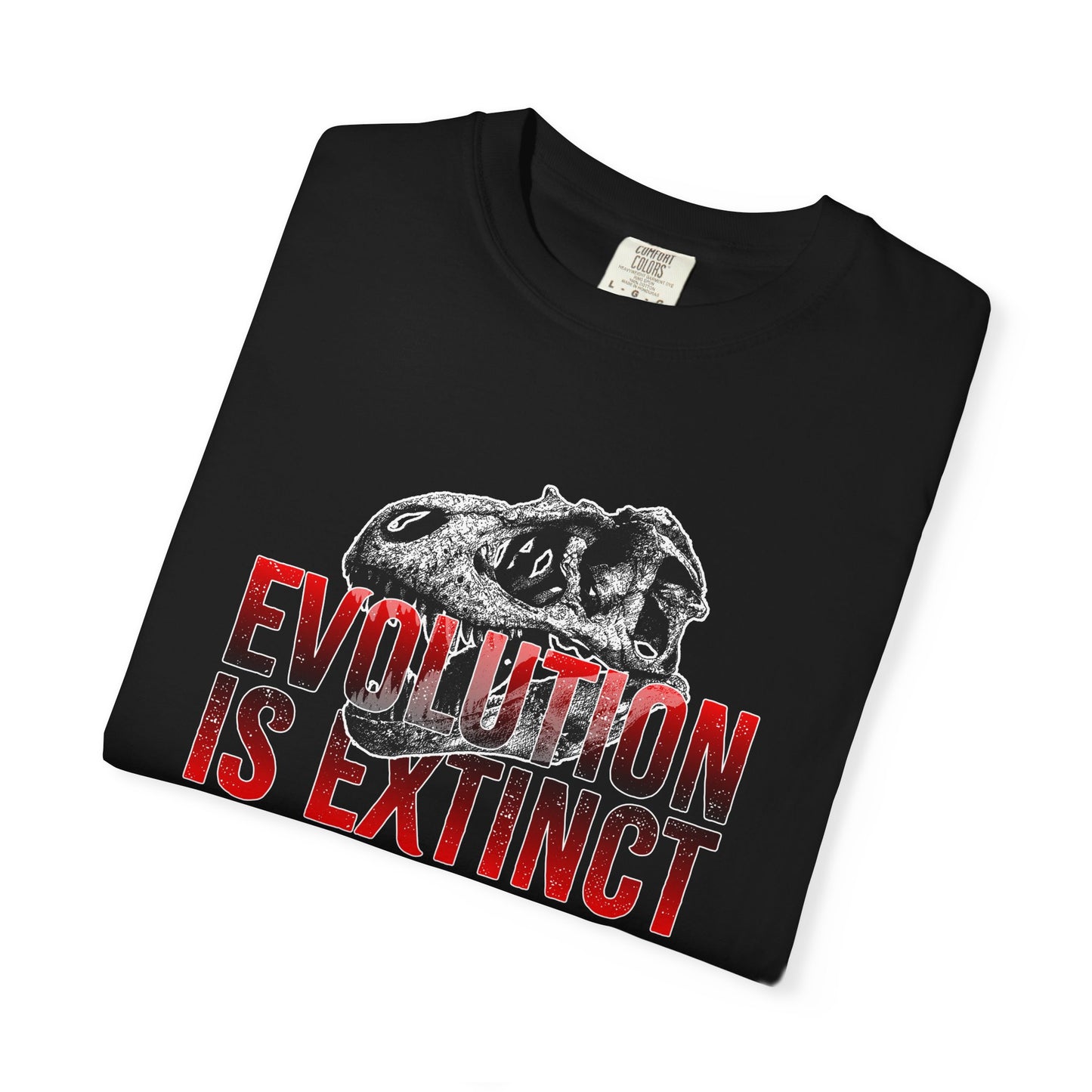 Evolution is Extinct Unisex Garment-Dyed T-shirt, Graphic Tee, Dinosaur Shirt, Casual Wear, Eco-Friendly Apparel, Birthday Gift