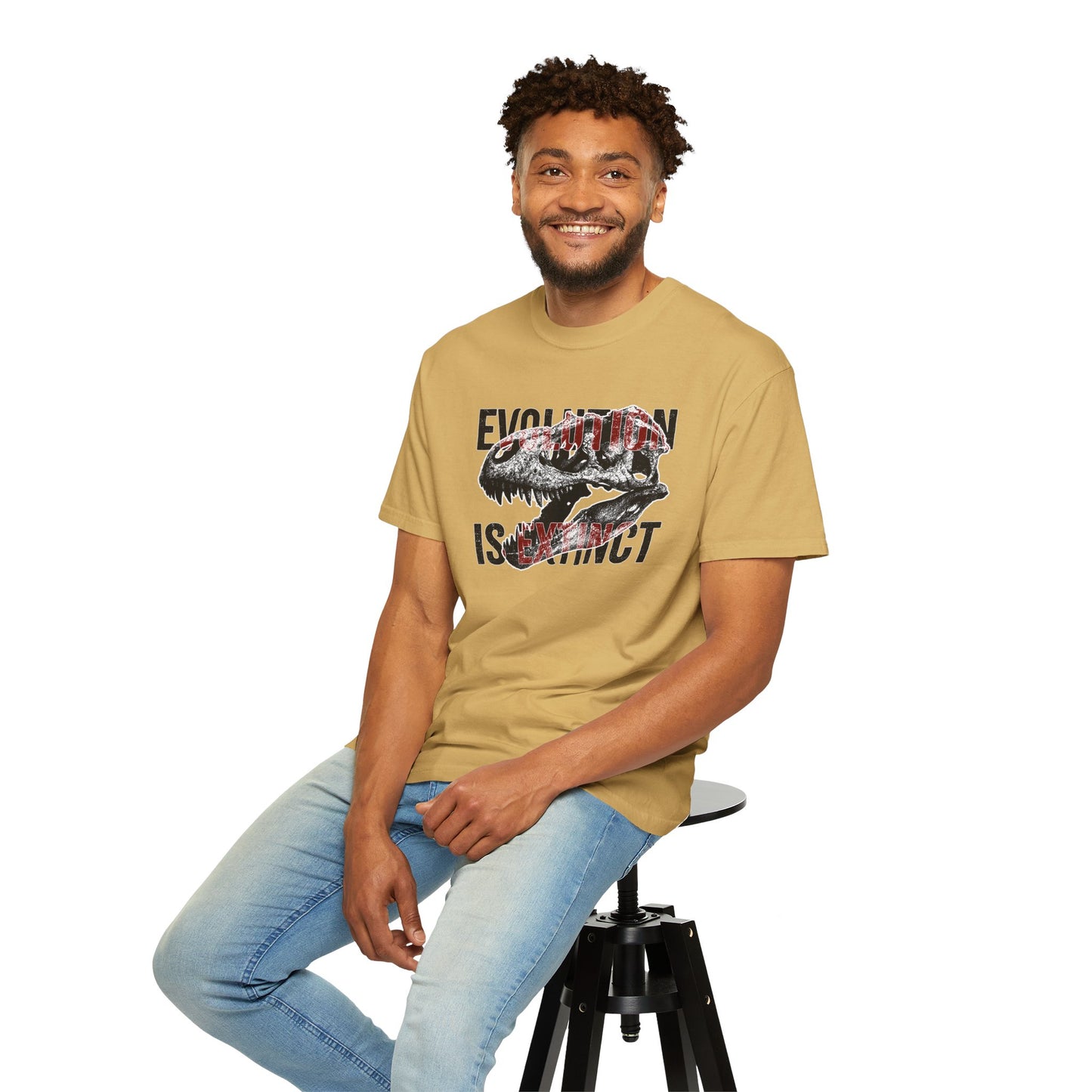 Evolution Is Extinct T-Shirt, Graphic Tee for Dinosaur Lovers, Perfect Gift for Birthdays, Eco-Friendly Casual Wear, Unisex Apparel