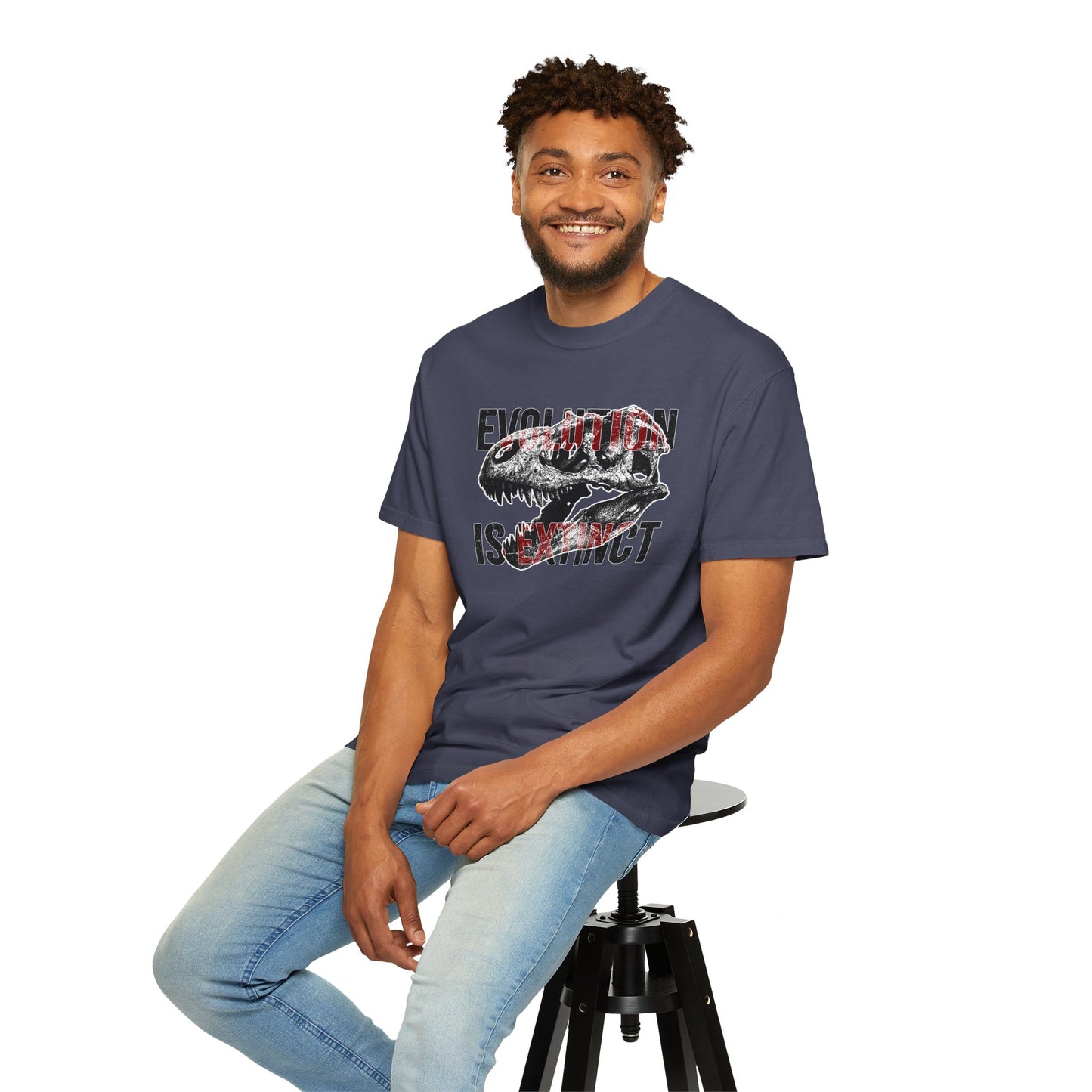 Evolution Is Extinct T-Shirt, Graphic Tee for Dinosaur Lovers, Perfect Gift for Birthdays, Eco-Friendly Casual Wear, Unisex Apparel