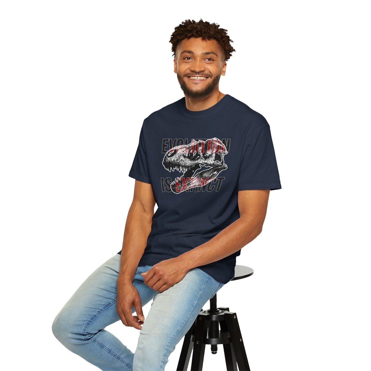 Evolution Is Extinct T-Shirt, Graphic Tee for Dinosaur Lovers, Perfect Gift for Birthdays, Eco-Friendly Casual Wear, Unisex Apparel