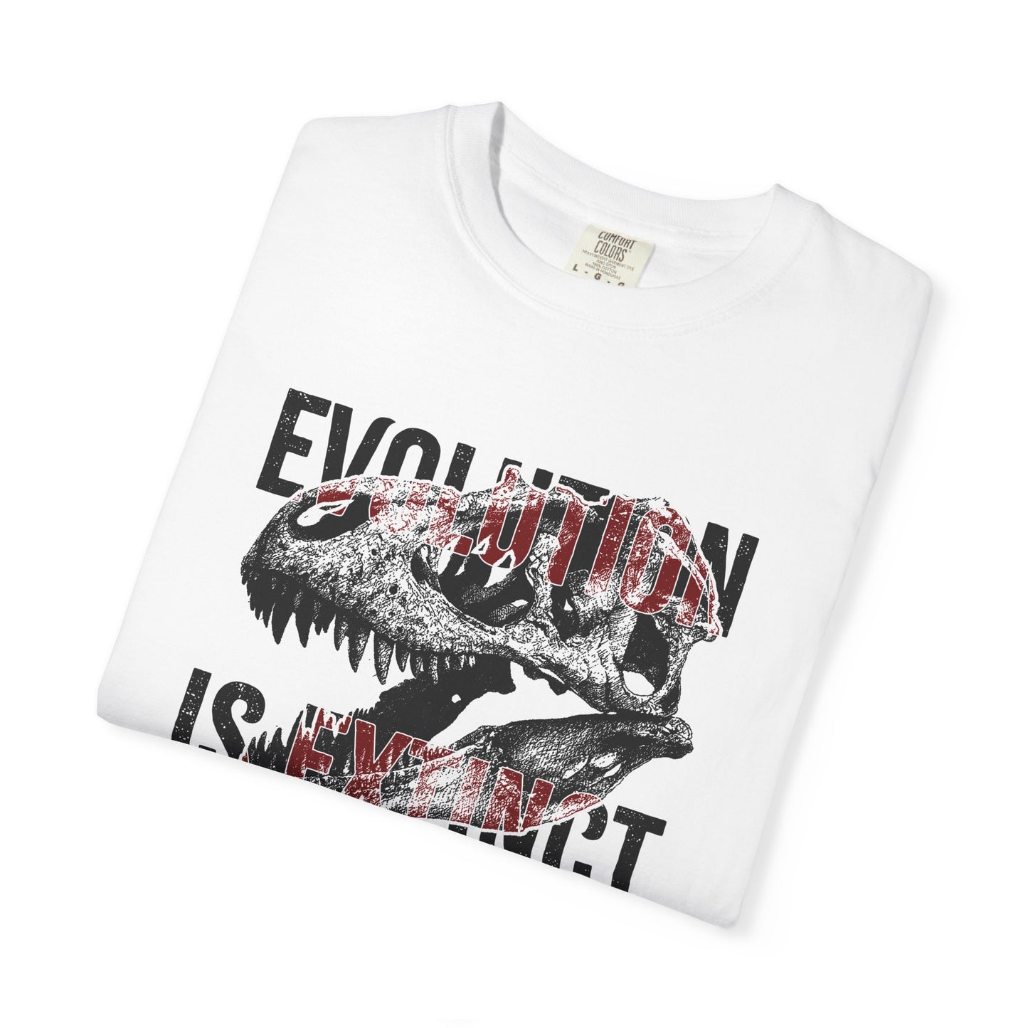 Evolution Is Extinct T-Shirt, Graphic Tee for Dinosaur Lovers, Perfect Gift for Birthdays, Eco-Friendly Casual Wear, Unisex Apparel