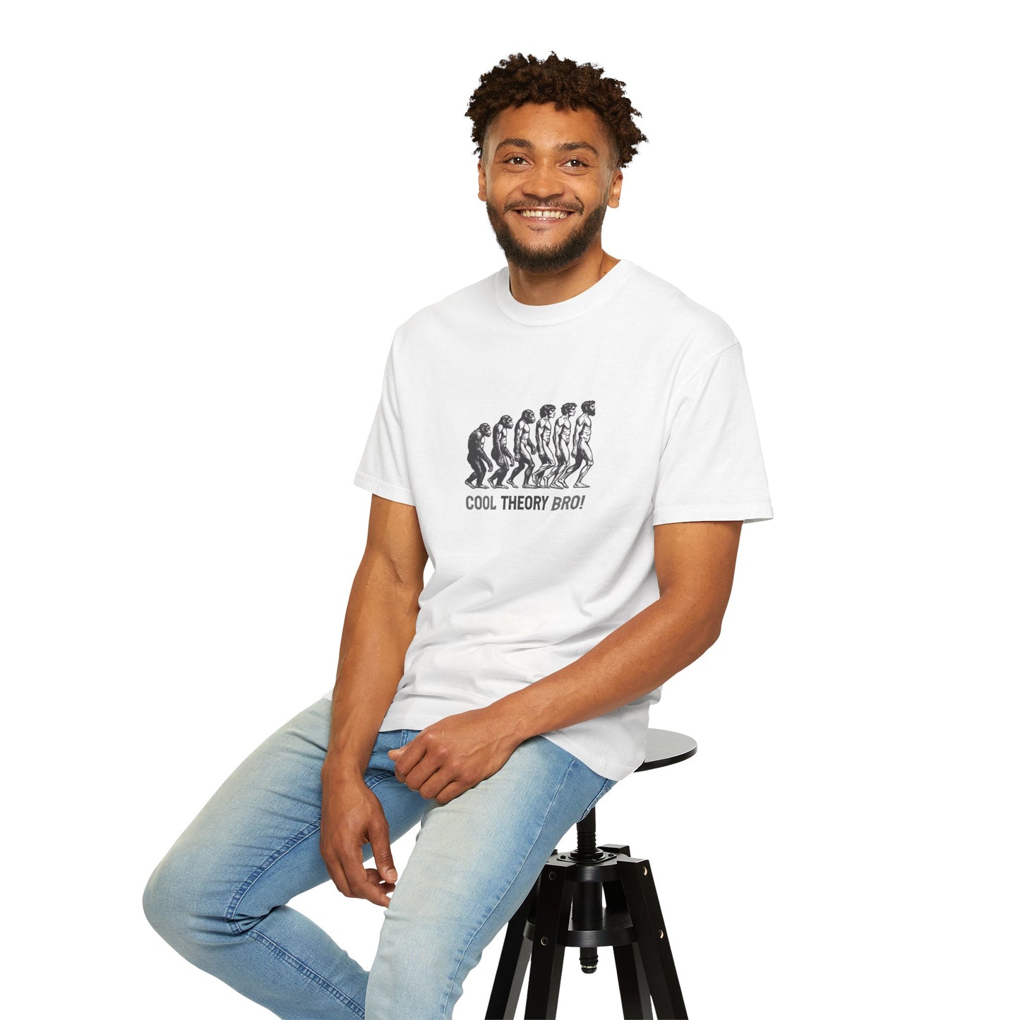 Cool Theory Bro Unisex Garment-Dyed T-shirt for Casual Vibes, Funny Science Shirt, Gift for Nerds, Graphic Tee