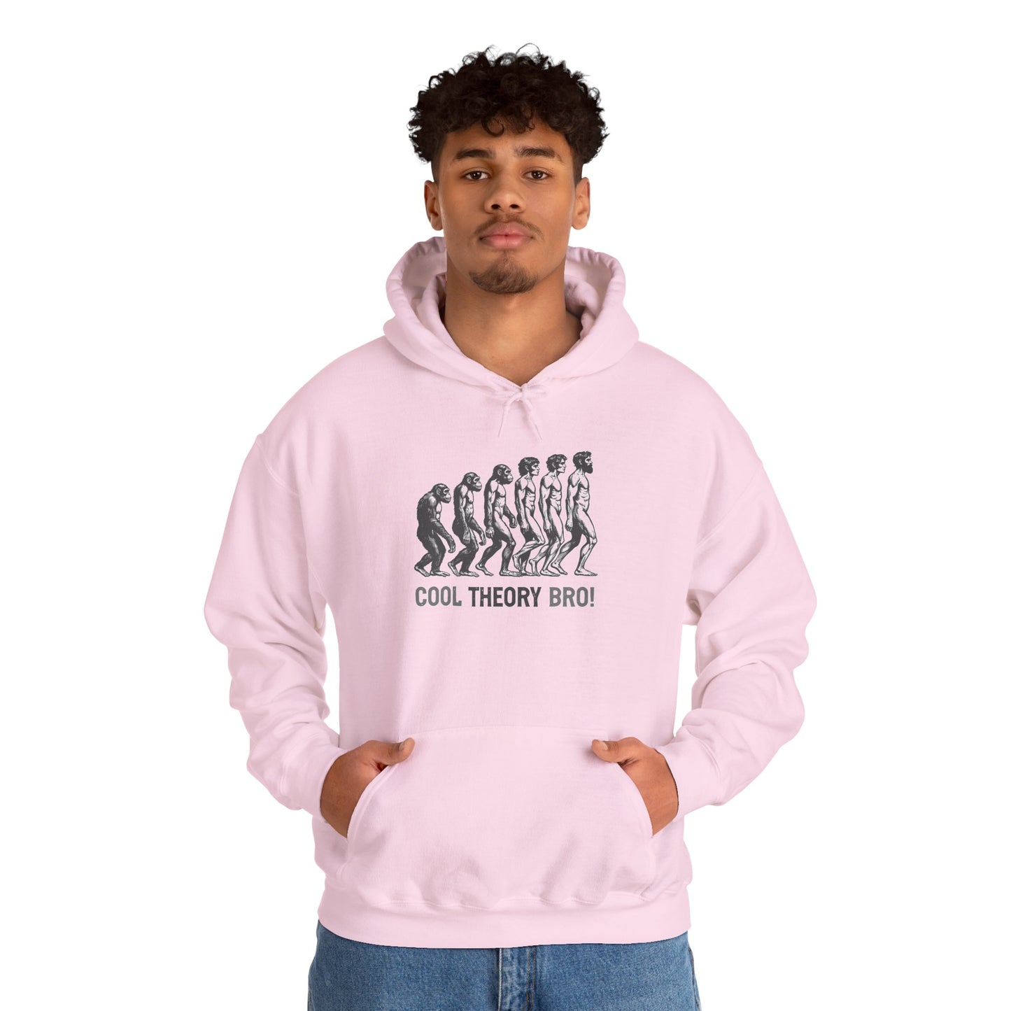 Cool Theory Bro! Unisex Heavy Blend Hooded Sweatshirt, Funny Sweatshirt, Geeky Gift, Casual Wear, Evolution Hoodie, Gift for Friends