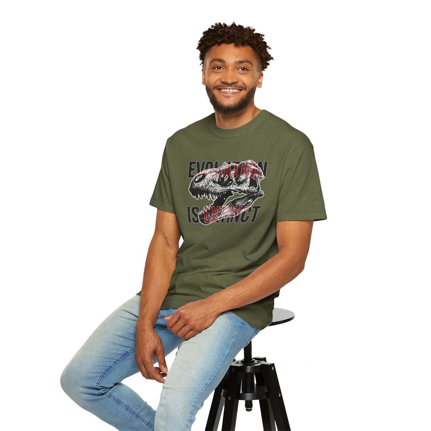 Evolution Is Extinct T-Shirt, Graphic Tee for Dinosaur Lovers, Perfect Gift for Birthdays, Eco-Friendly Casual Wear, Unisex Apparel