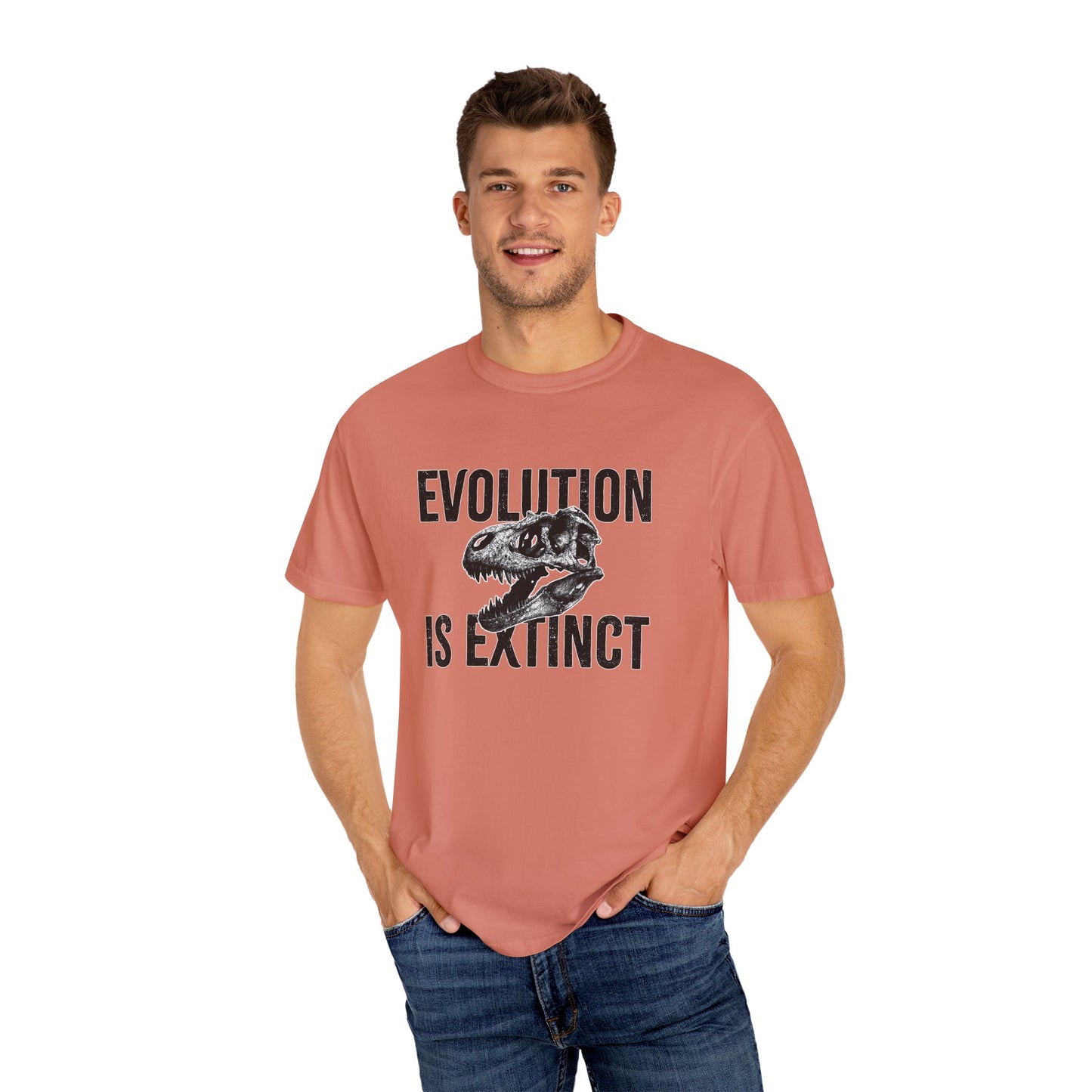 Unisex Evolution T-Shirt - Dinosaur Graphic Tee, Gift for Science Lovers, Casual Wear, Birthday Present, Eco-Friendly Fashion