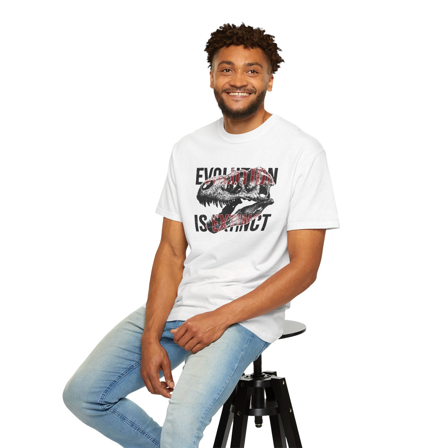 Evolution Is Extinct T-Shirt, Graphic Tee for Dinosaur Lovers, Perfect Gift for Birthdays, Eco-Friendly Casual Wear, Unisex Apparel