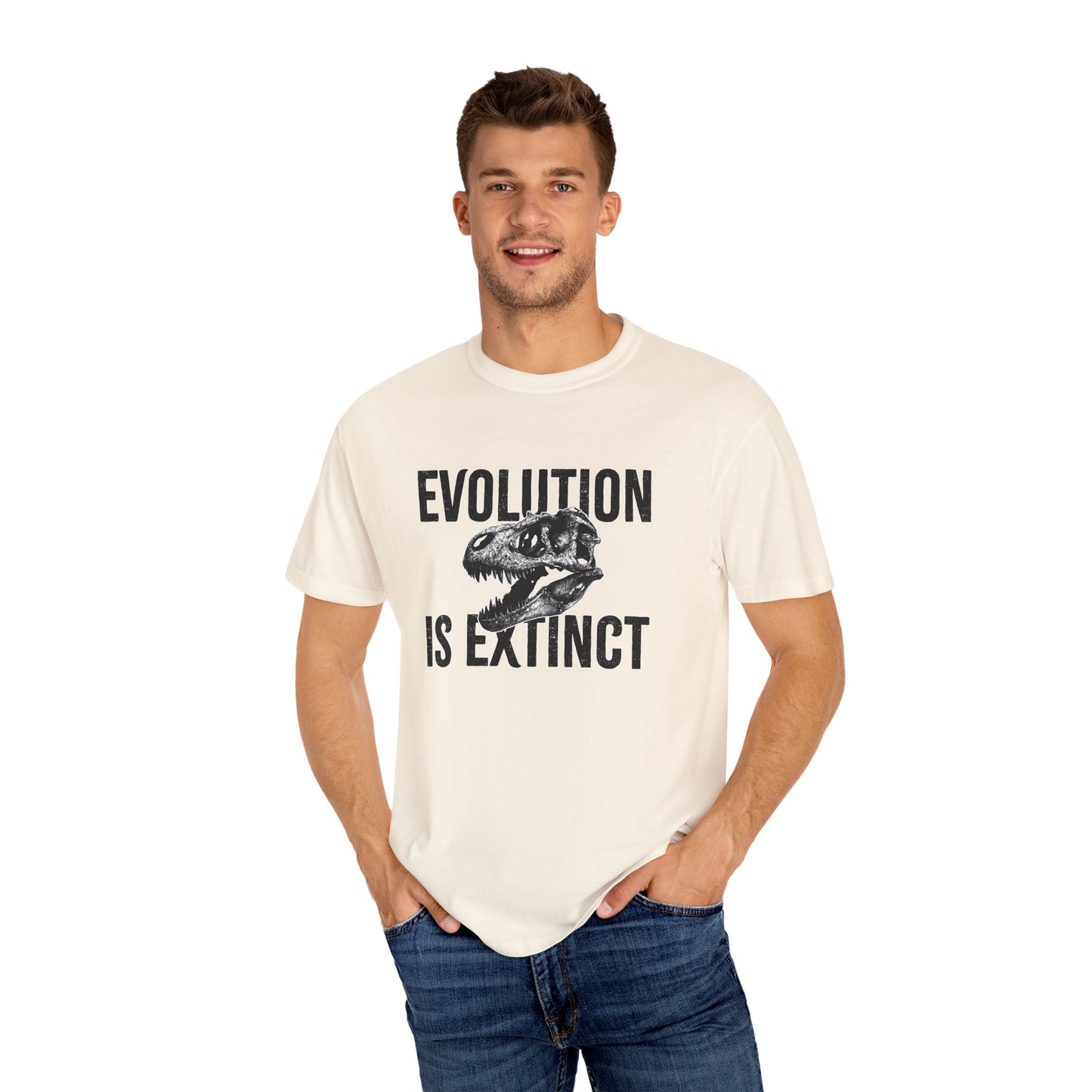 Unisex Evolution T-Shirt - Dinosaur Graphic Tee, Gift for Science Lovers, Casual Wear, Birthday Present, Eco-Friendly Fashion