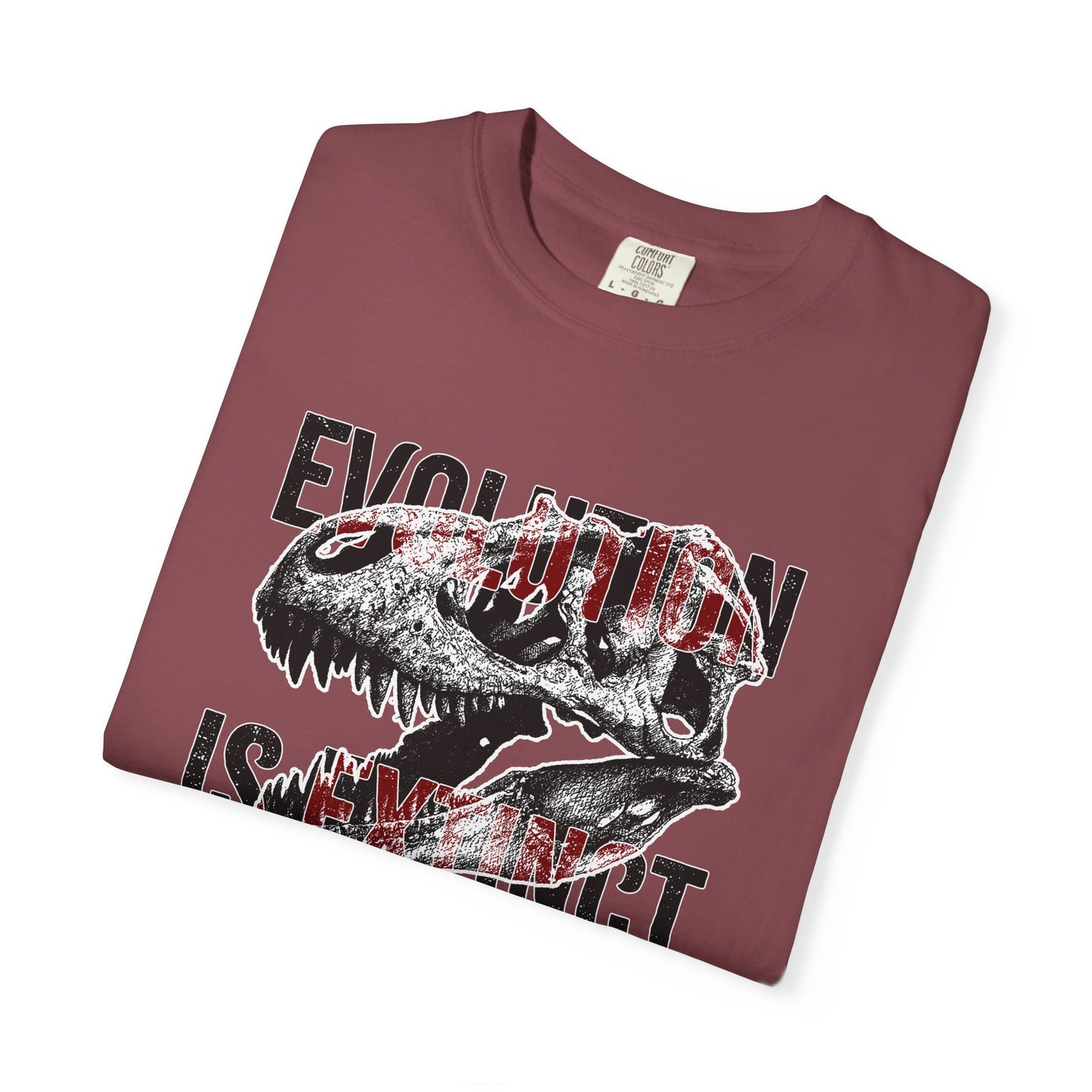 Evolution Is Extinct T-Shirt, Graphic Tee for Dinosaur Lovers, Perfect Gift for Birthdays, Eco-Friendly Casual Wear, Unisex Apparel