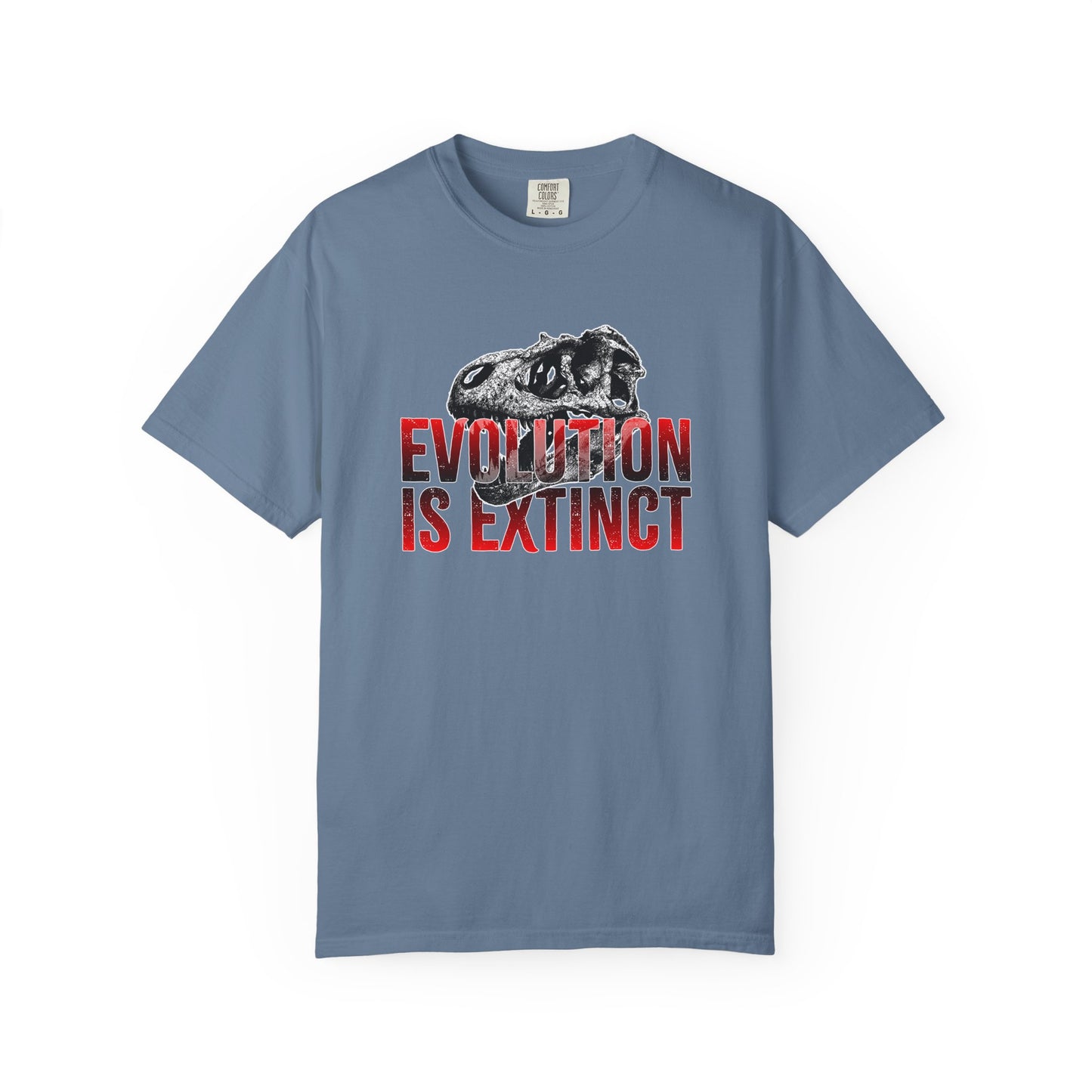 Evolution is Extinct Unisex Garment-Dyed T-shirt, Graphic Tee, Dinosaur Shirt, Casual Wear, Eco-Friendly Apparel, Birthday Gift