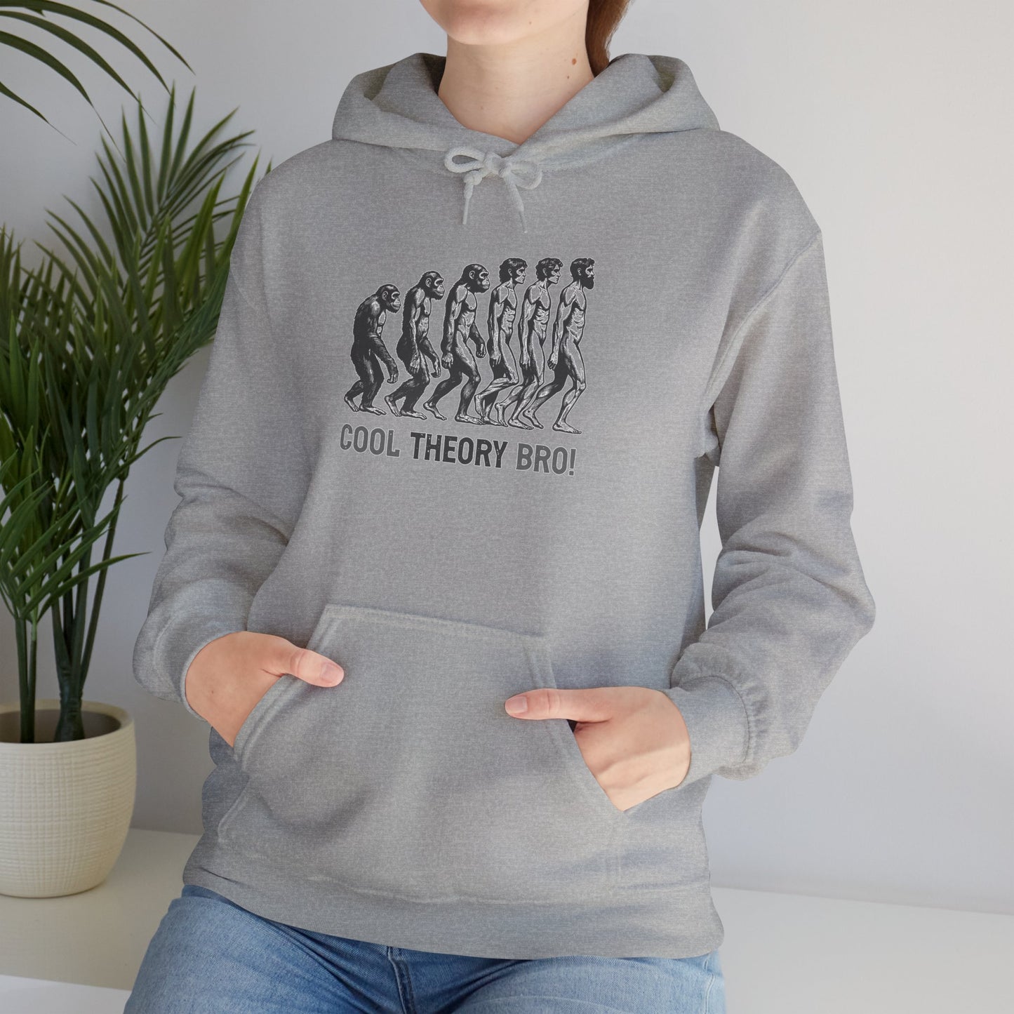 Cool Theory Bro! Unisex Heavy Blend Hooded Sweatshirt, Funny Sweatshirt, Geeky Gift, Casual Wear, Evolution Hoodie, Gift for Friends