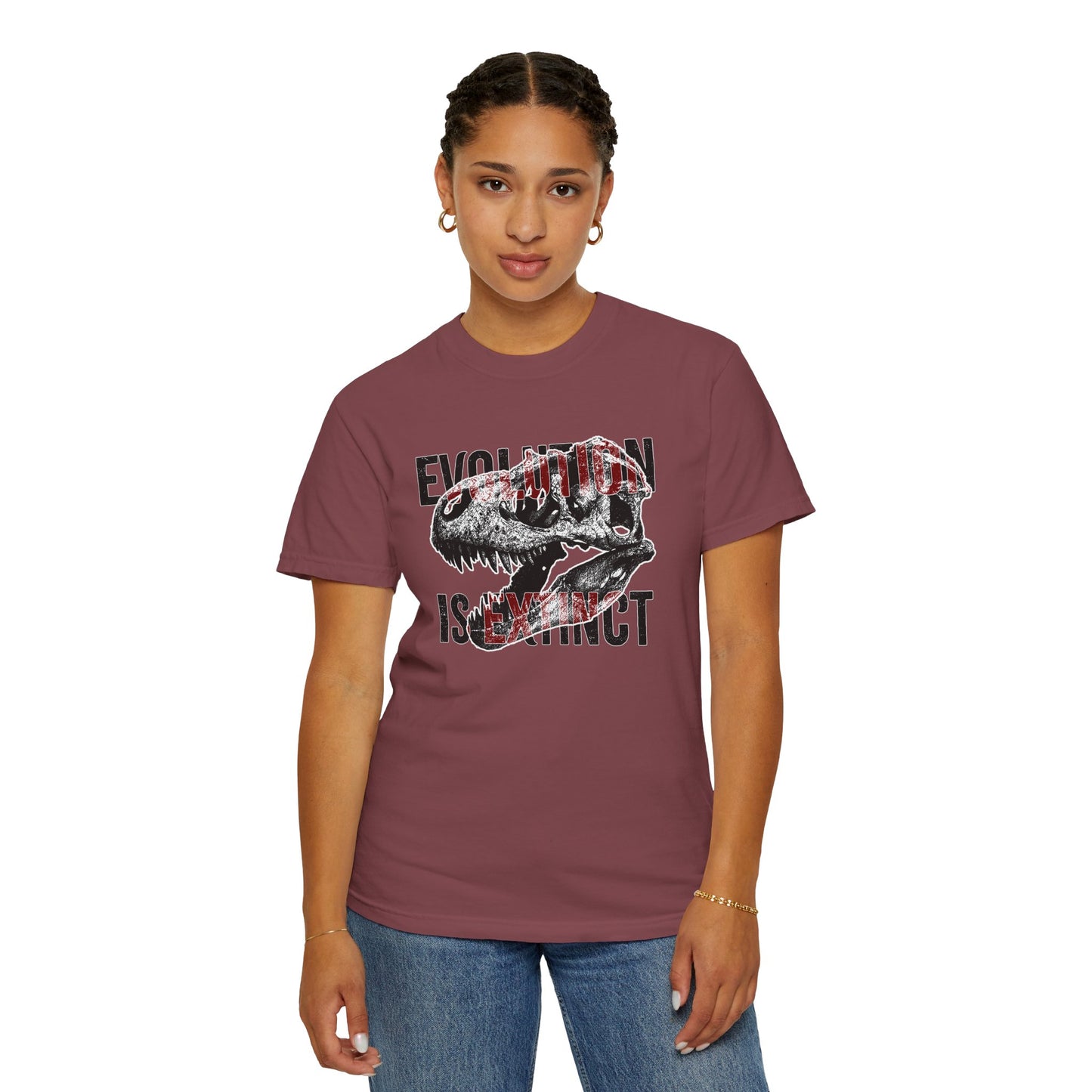 Evolution Is Extinct T-Shirt, Graphic Tee for Dinosaur Lovers, Perfect Gift for Birthdays, Eco-Friendly Casual Wear, Unisex Apparel