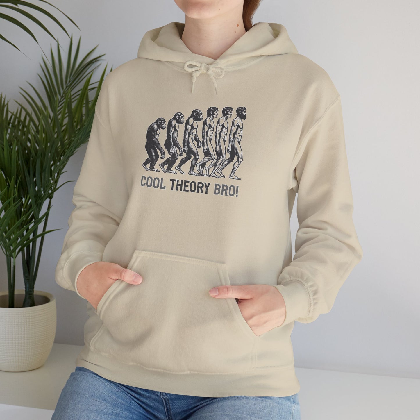 Cool Theory Bro! Unisex Heavy Blend Hooded Sweatshirt, Funny Sweatshirt, Geeky Gift, Casual Wear, Evolution Hoodie, Gift for Friends
