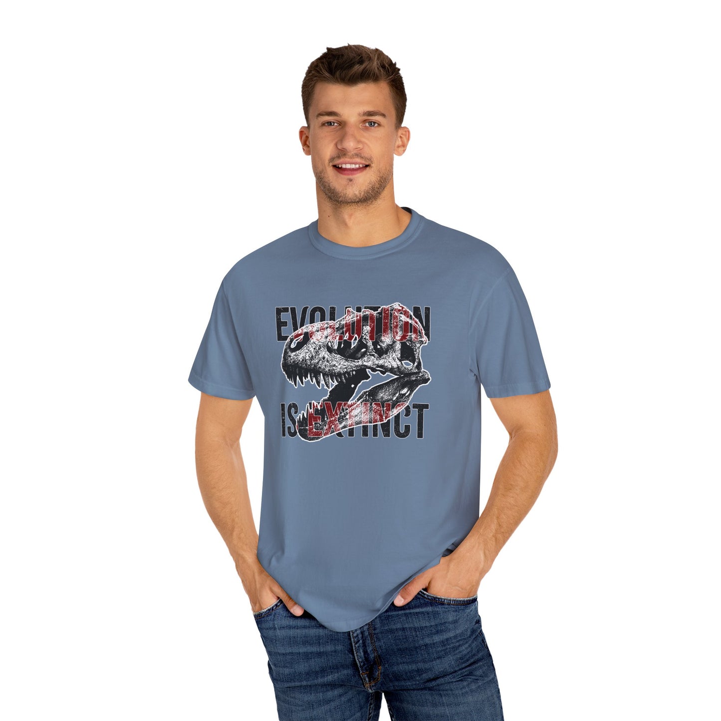 Evolution Is Extinct T-Shirt, Graphic Tee for Dinosaur Lovers, Perfect Gift for Birthdays, Eco-Friendly Casual Wear, Unisex Apparel