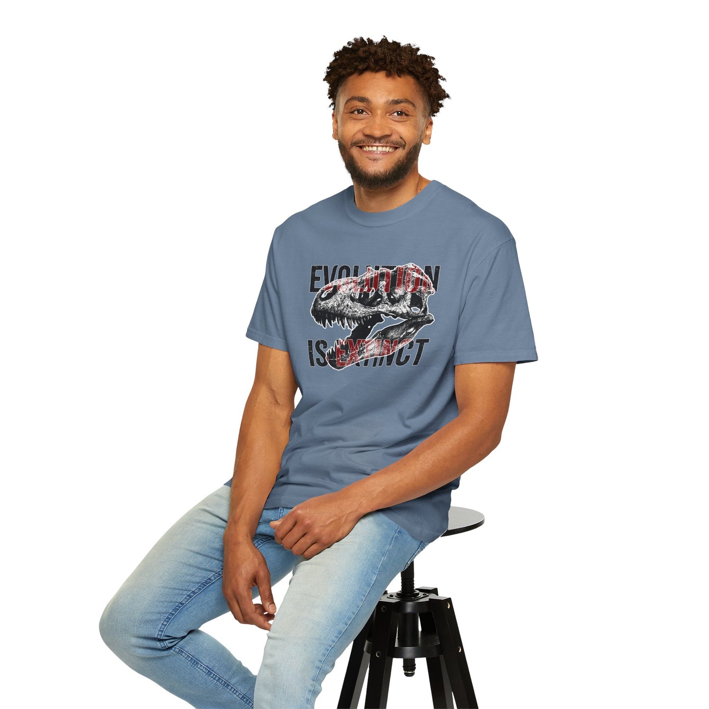 Evolution Is Extinct T-Shirt, Graphic Tee for Dinosaur Lovers, Perfect Gift for Birthdays, Eco-Friendly Casual Wear, Unisex Apparel