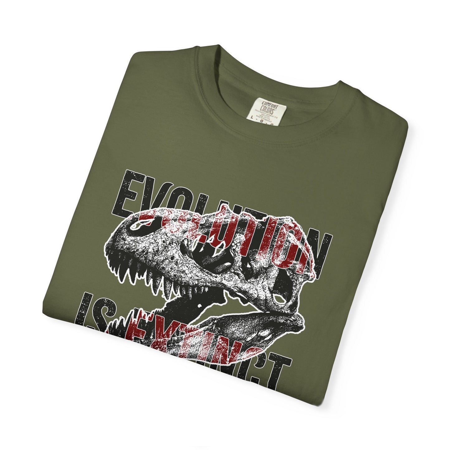 Evolution Is Extinct T-Shirt, Graphic Tee for Dinosaur Lovers, Perfect Gift for Birthdays, Eco-Friendly Casual Wear, Unisex Apparel