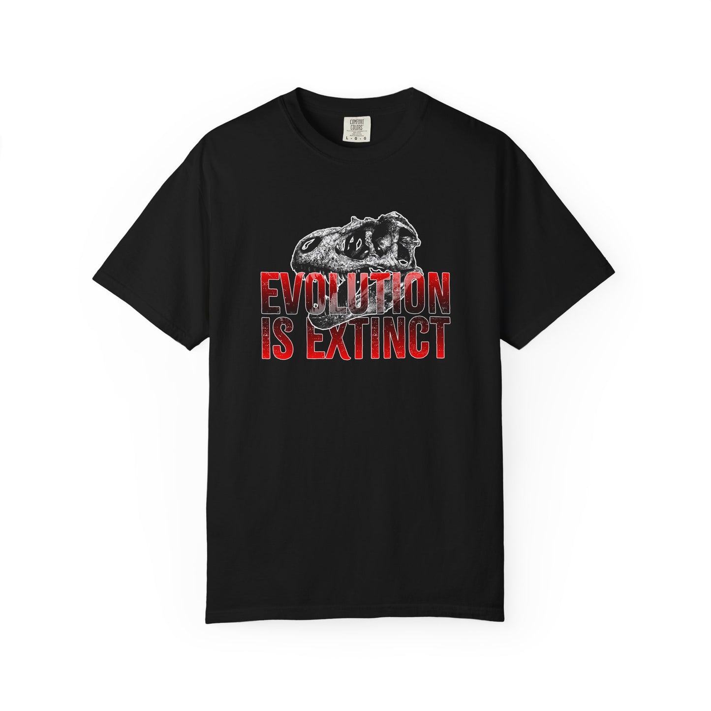 Evolution is Extinct Unisex Garment-Dyed T-shirt, Graphic Tee, Dinosaur Shirt, Casual Wear, Eco-Friendly Apparel, Birthday Gift