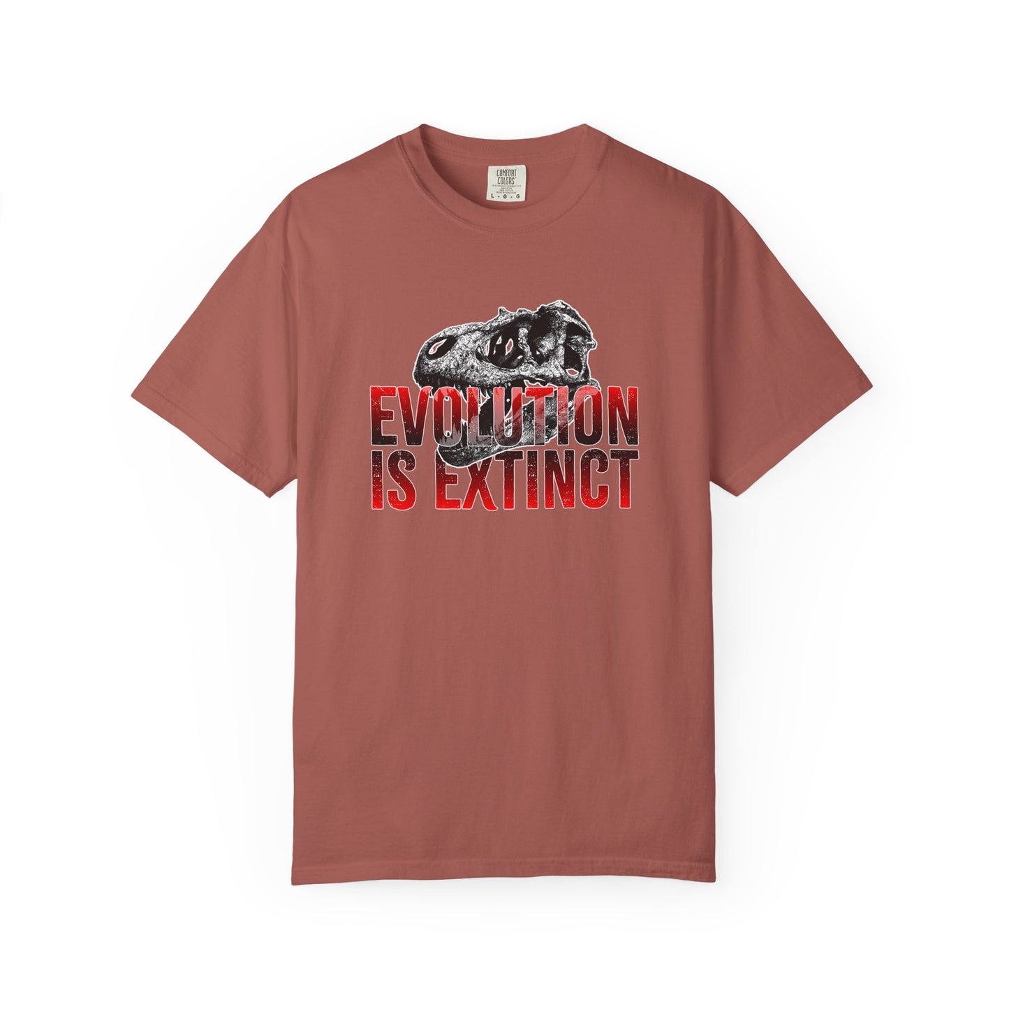 Evolution is Extinct Unisex Garment-Dyed T-shirt, Graphic Tee, Dinosaur Shirt, Casual Wear, Eco-Friendly Apparel, Birthday Gift