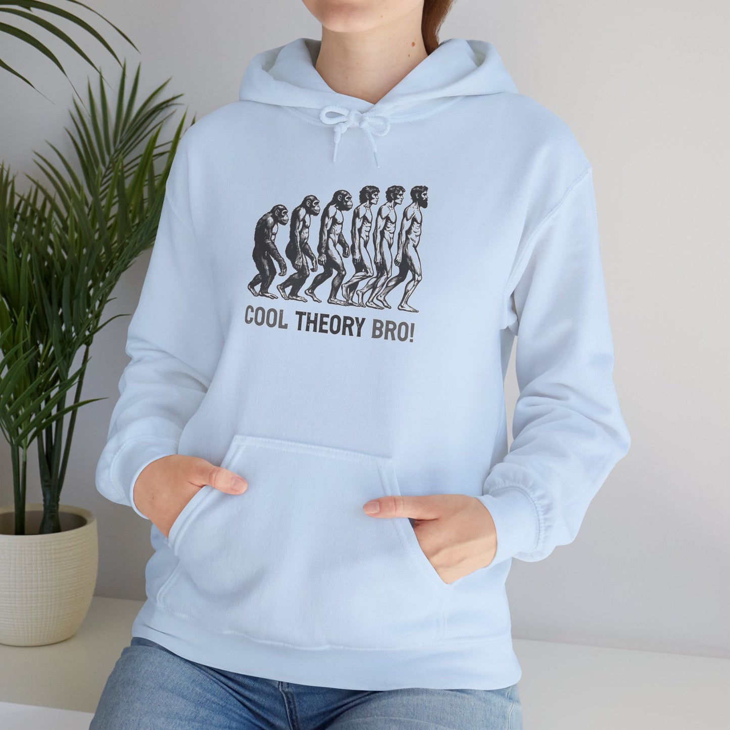 Cool Theory Bro! Unisex Heavy Blend Hooded Sweatshirt, Funny Sweatshirt, Geeky Gift, Casual Wear, Evolution Hoodie, Gift for Friends