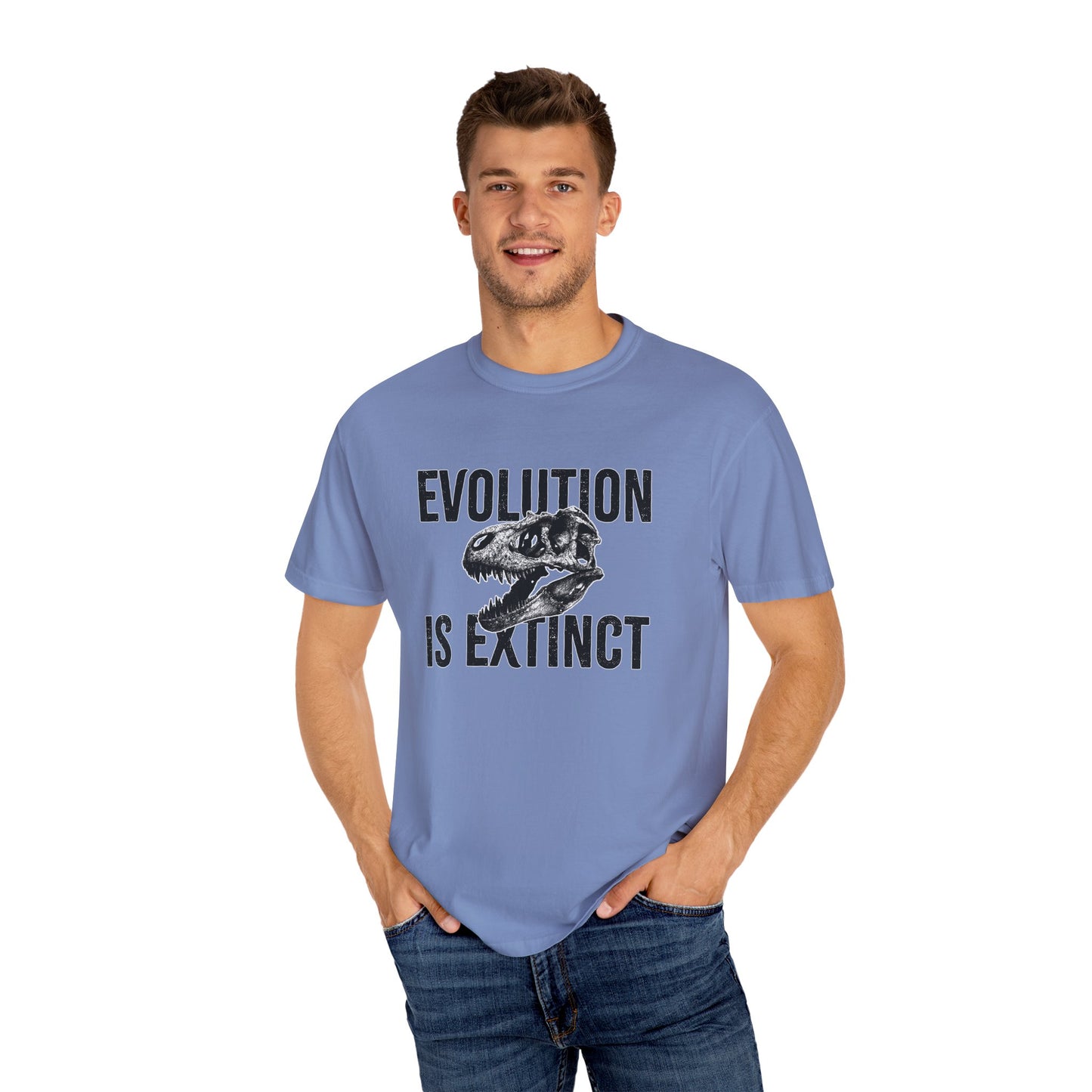 Unisex Evolution T-Shirt - Dinosaur Graphic Tee, Gift for Science Lovers, Casual Wear, Birthday Present, Eco-Friendly Fashion