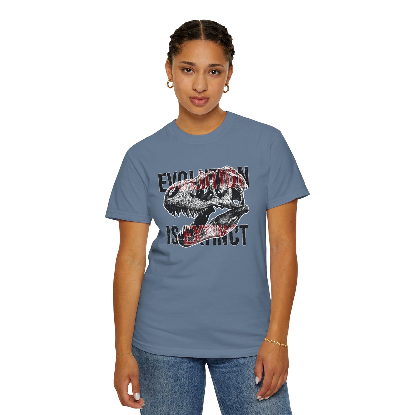 Evolution Is Extinct T-Shirt, Graphic Tee for Dinosaur Lovers, Perfect Gift for Birthdays, Eco-Friendly Casual Wear, Unisex Apparel