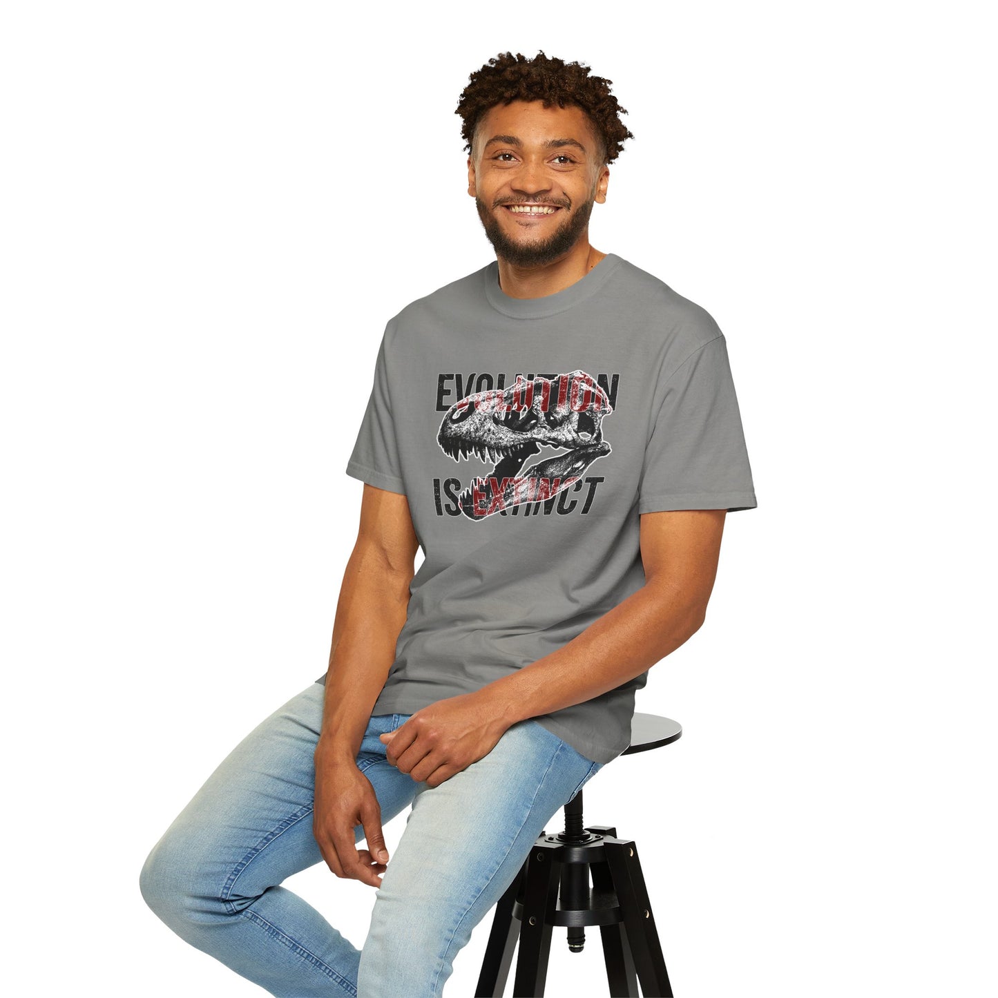 Evolution Is Extinct T-Shirt, Graphic Tee for Dinosaur Lovers, Perfect Gift for Birthdays, Eco-Friendly Casual Wear, Unisex Apparel