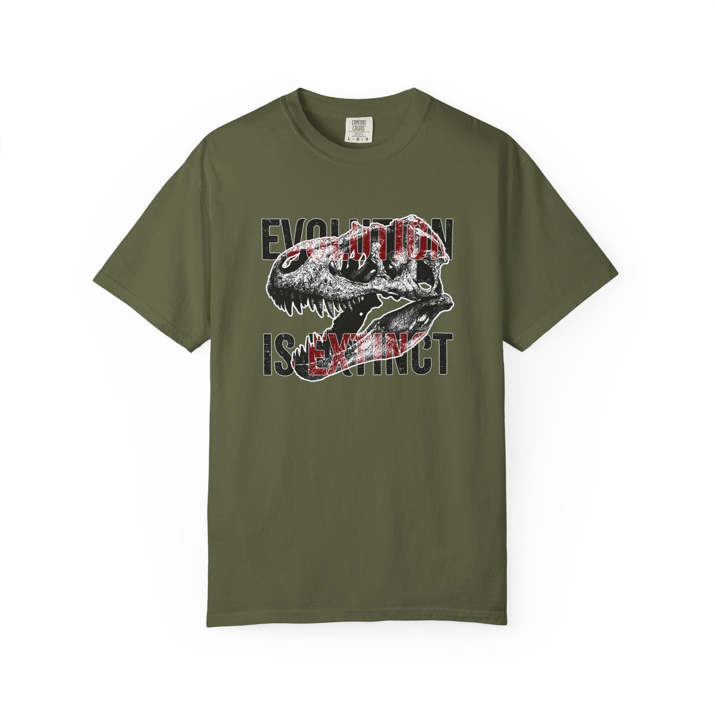 Evolution Is Extinct T-Shirt, Graphic Tee for Dinosaur Lovers, Perfect Gift for Birthdays, Eco-Friendly Casual Wear, Unisex Apparel