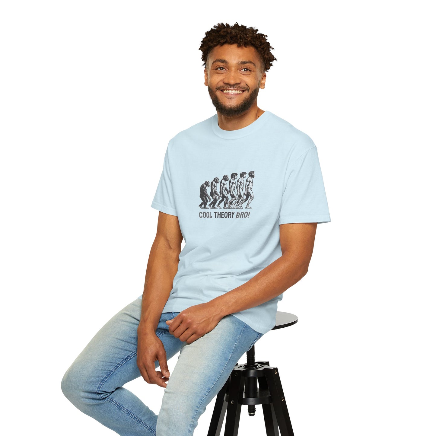 Cool Theory Bro Unisex Garment-Dyed T-shirt for Casual Vibes, Funny Science Shirt, Gift for Nerds, Graphic Tee