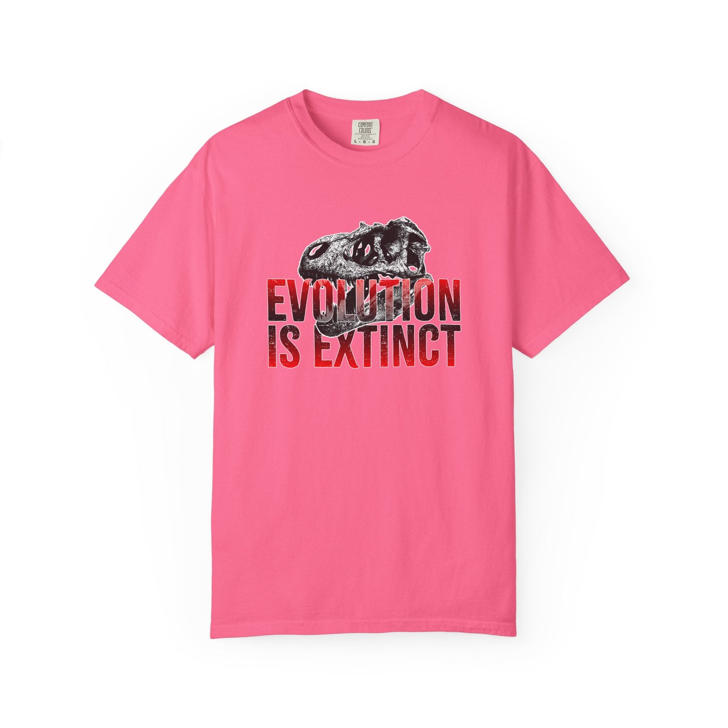 Evolution is Extinct Unisex Garment-Dyed T-shirt, Graphic Tee, Dinosaur Shirt, Casual Wear, Eco-Friendly Apparel, Birthday Gift